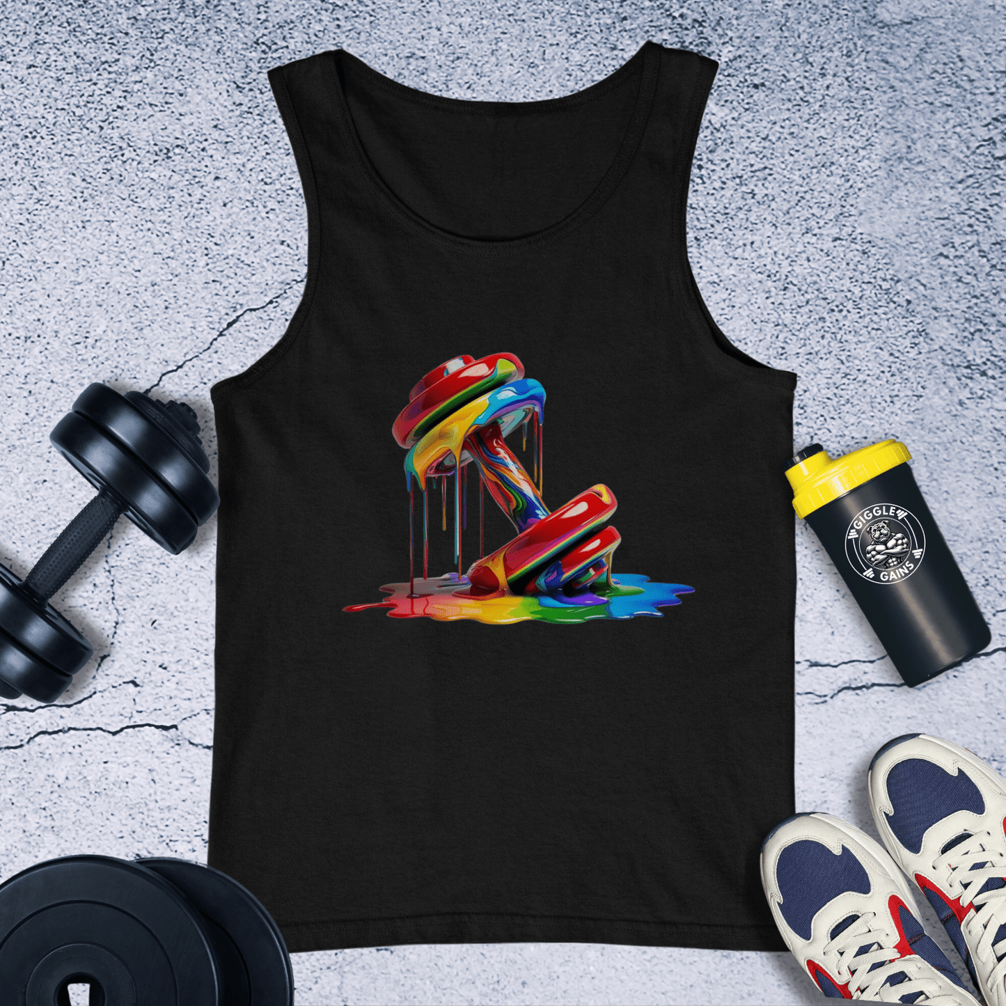 Tank Top Black / XS Melting Dumbbell Tank Top