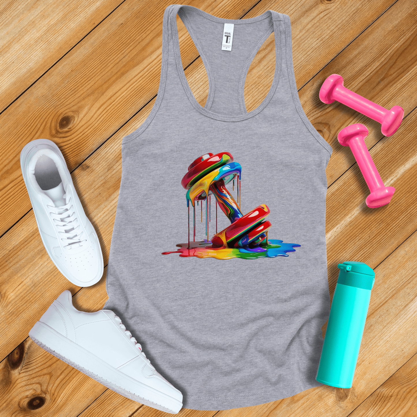 Tank Top Heather Grey / S Melting Dumbbell Tank Top