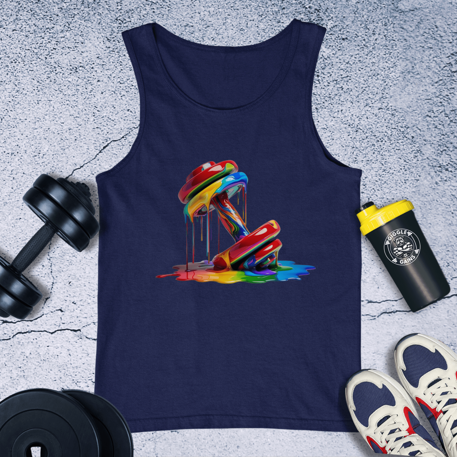 Tank Top Navy / XS Melting Dumbbell Tank Top