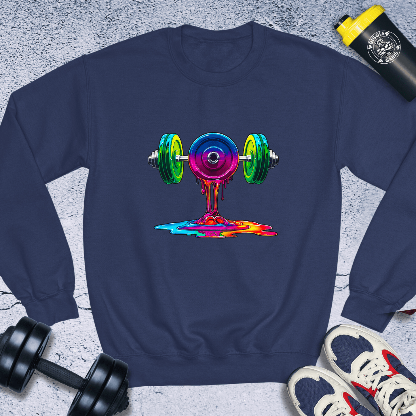 Sweatshirt Navy / S Melting Gym Crewneck