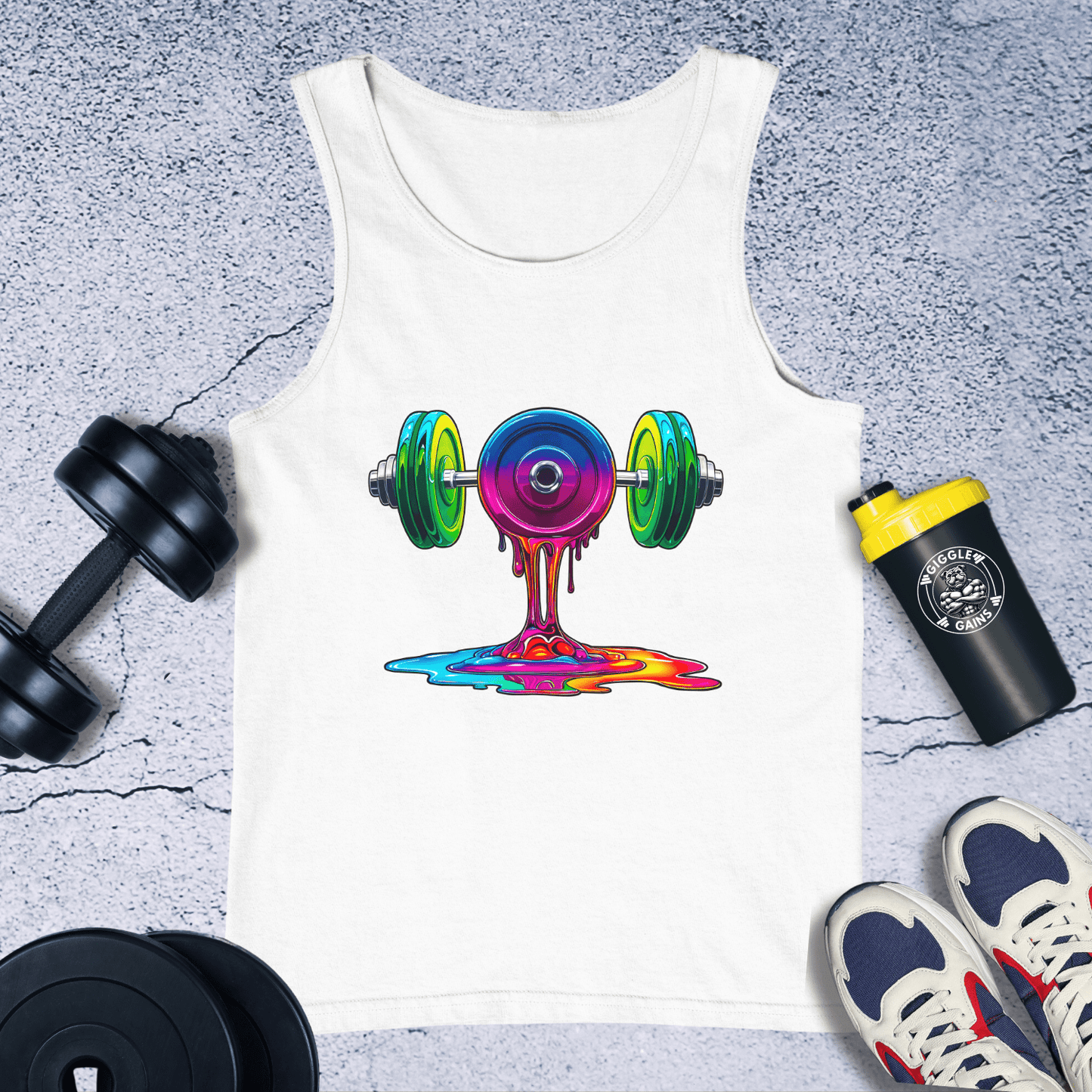 Tank Top White / XS Melting Gym Tank Top