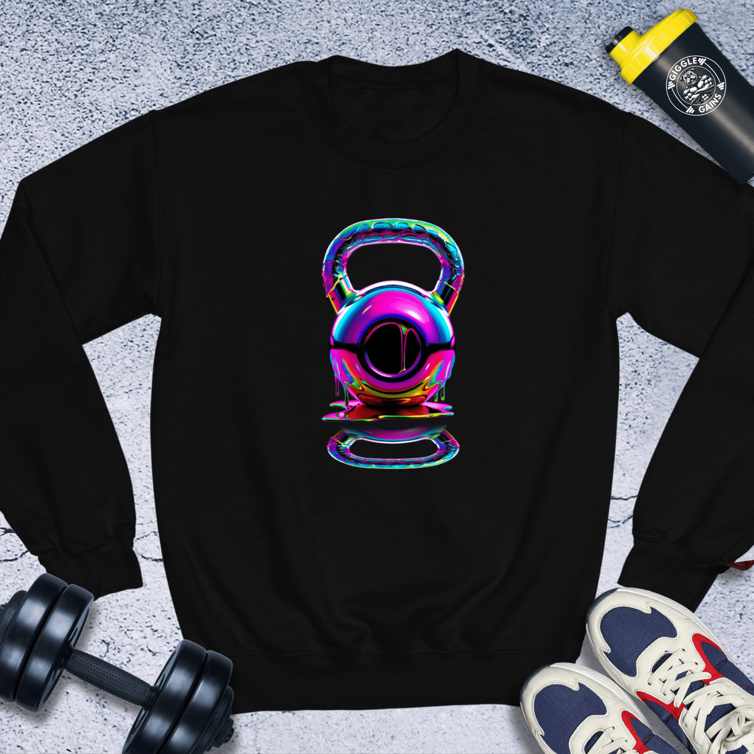 Sweatshirt Black / S Melting Kettlebell Crewneck