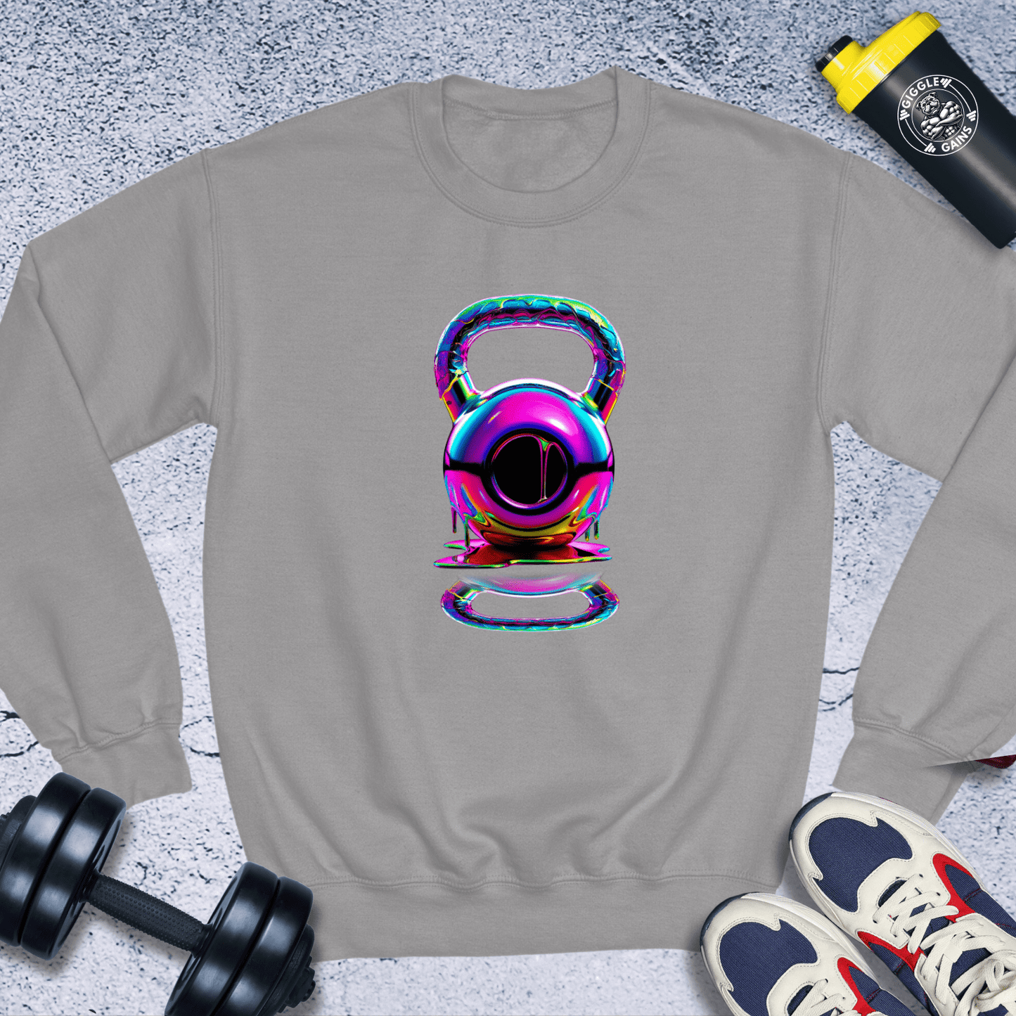 Sweatshirt Sport Grey / S Melting Kettlebell Crewneck