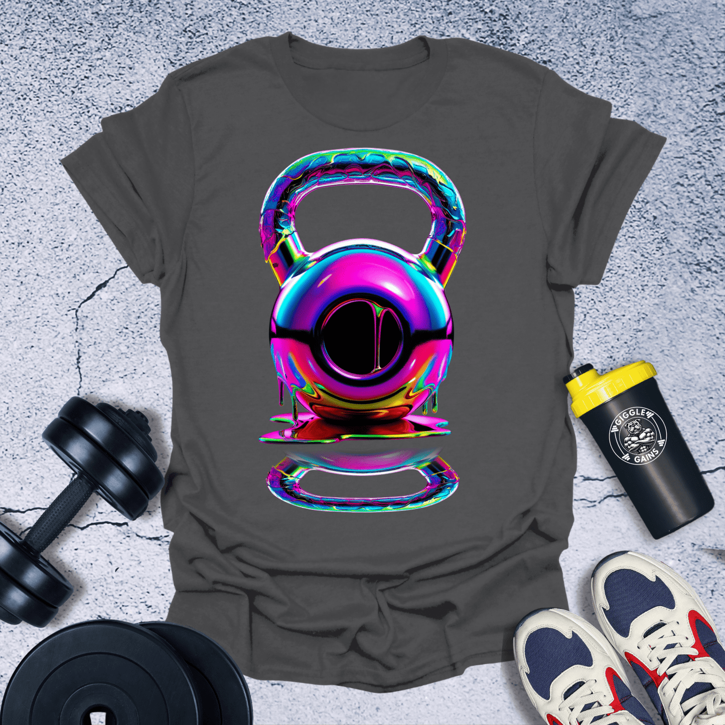 T-Shirt Dark Heather / S Melting Kettlebell T-Shirt