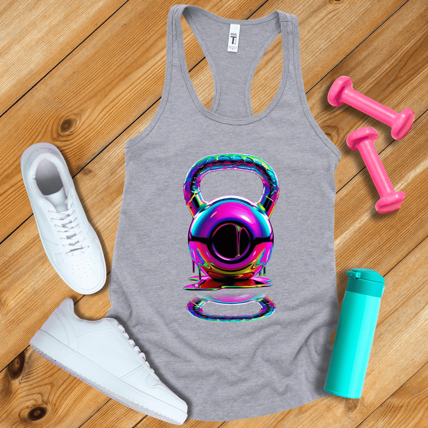 Tank Top Heather Grey / S Melting Kettlebell Tank Top