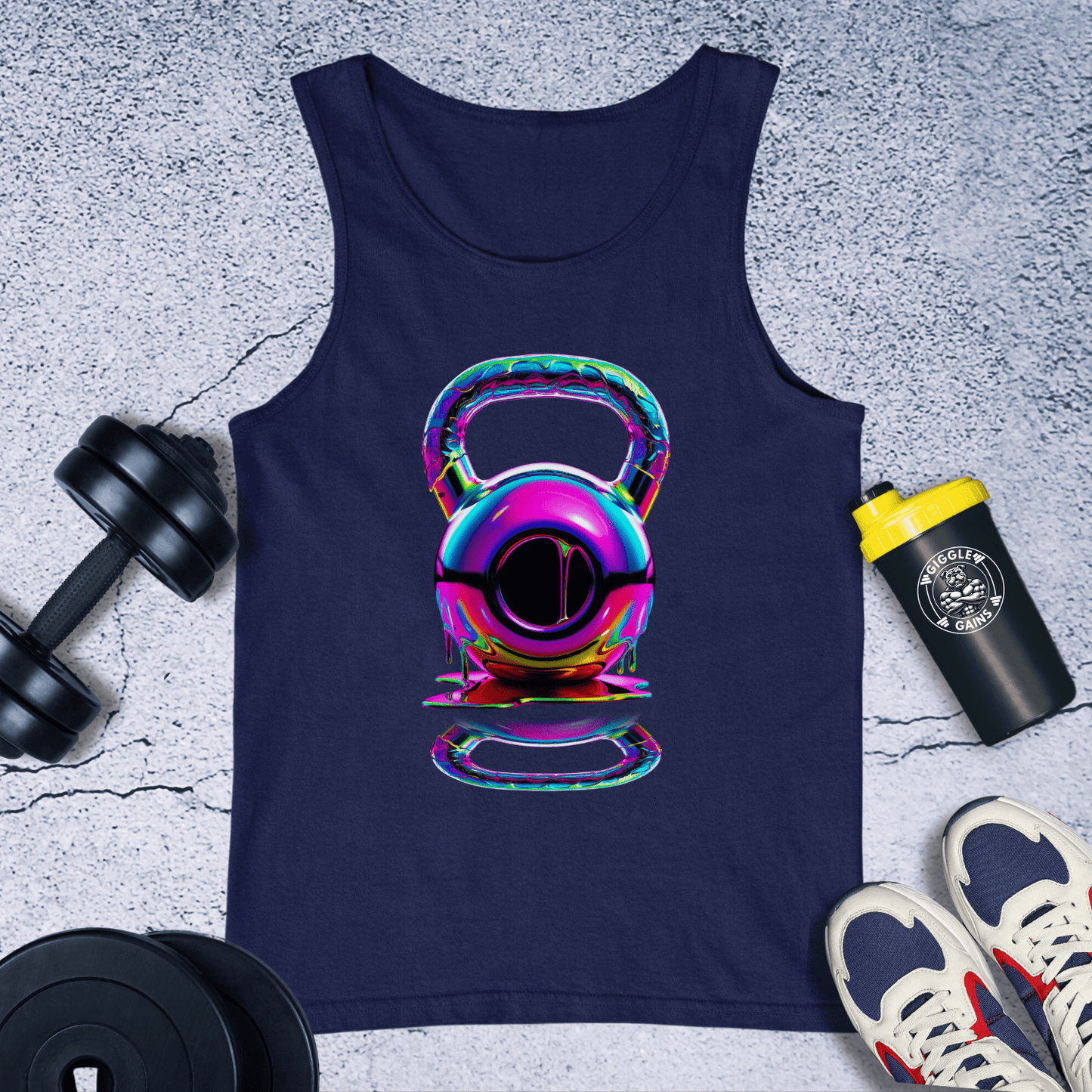 Tank Top Navy / XS Melting Kettlebell Tank Top