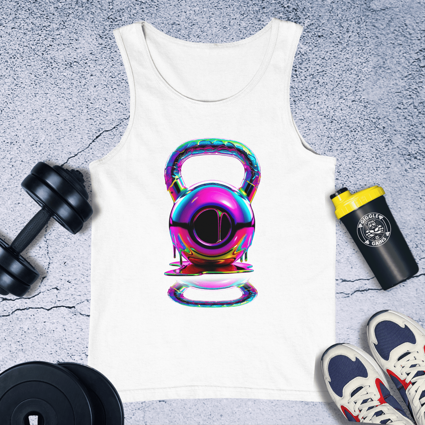 Tank Top White / XS Melting Kettlebell Tank Top