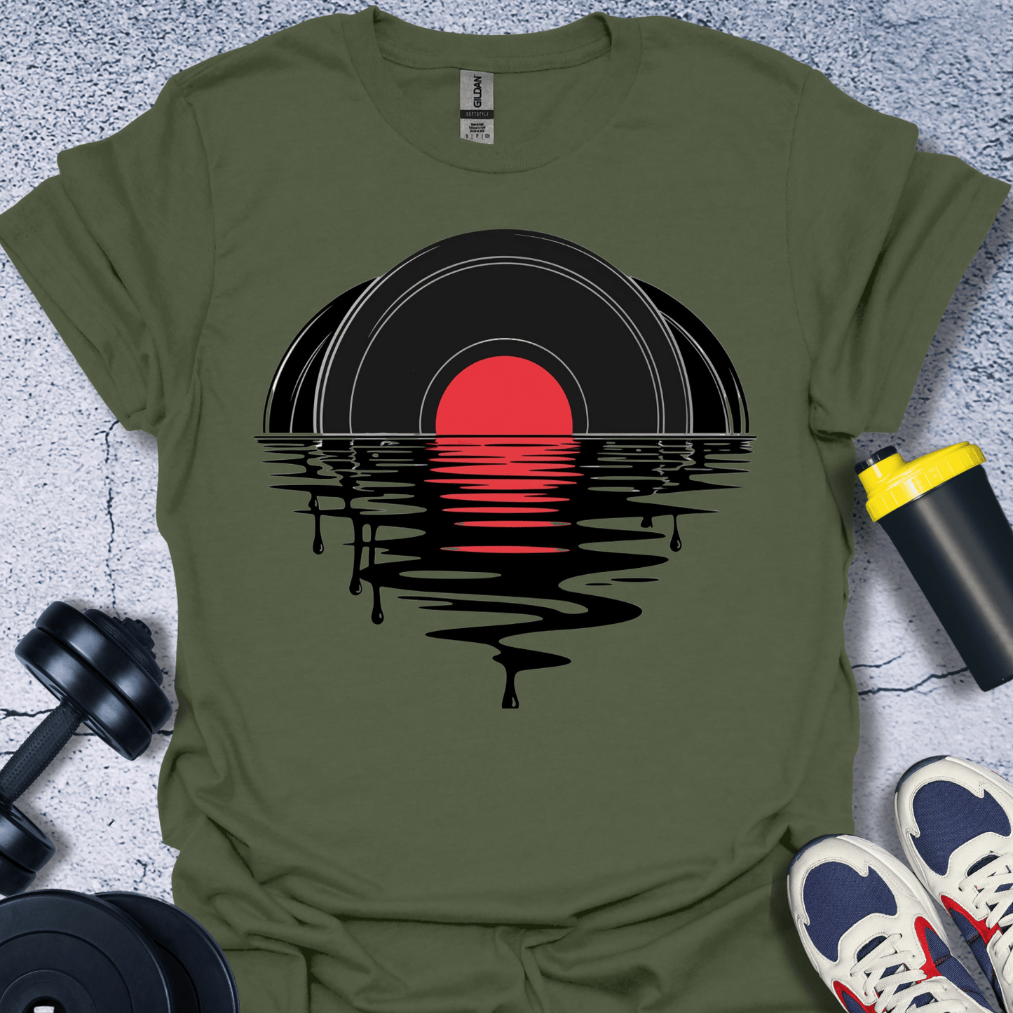 T-Shirt Military Green / S Melting Weight Plate T-Shirt