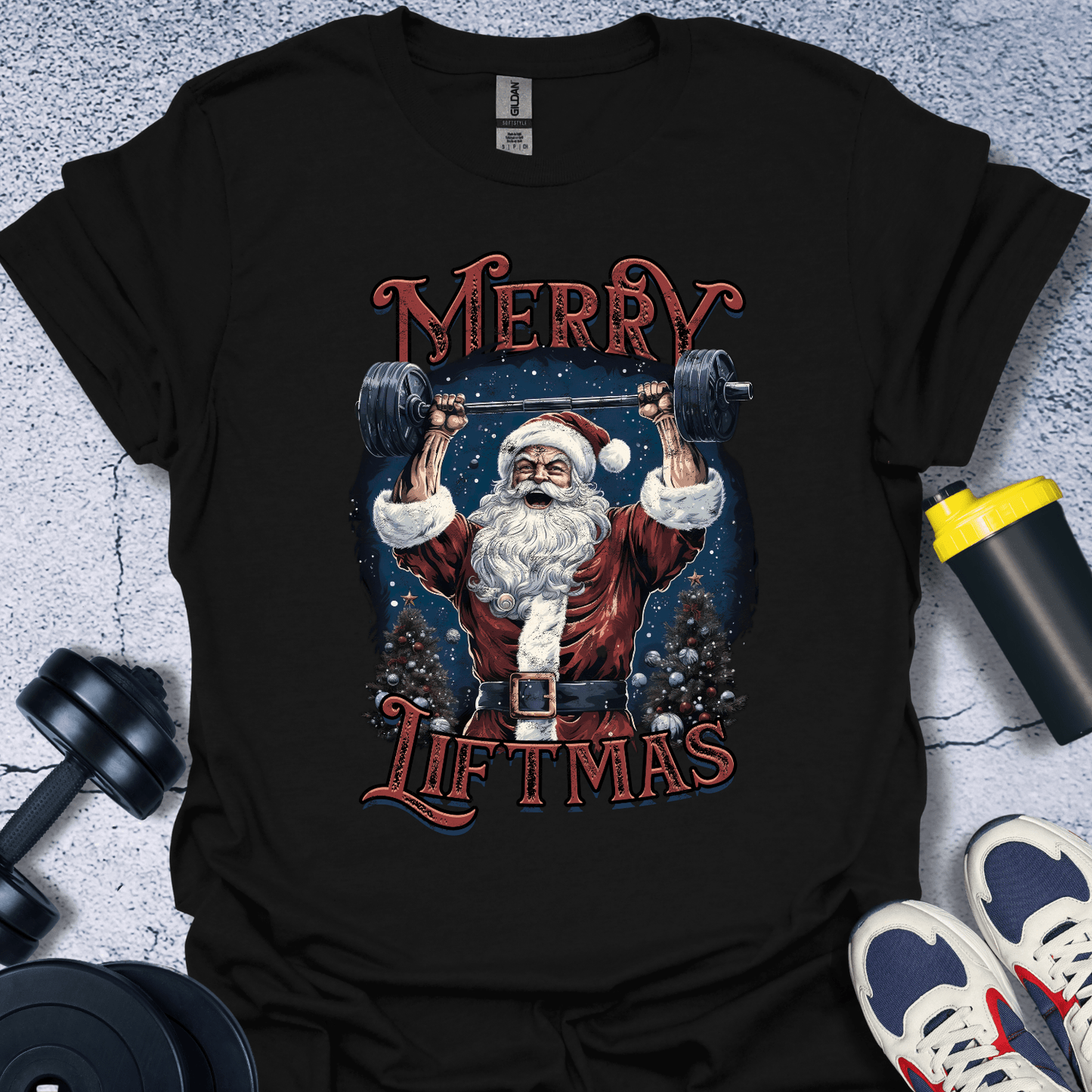 T-Shirt Black / S Merry Liftmas T-Shirt