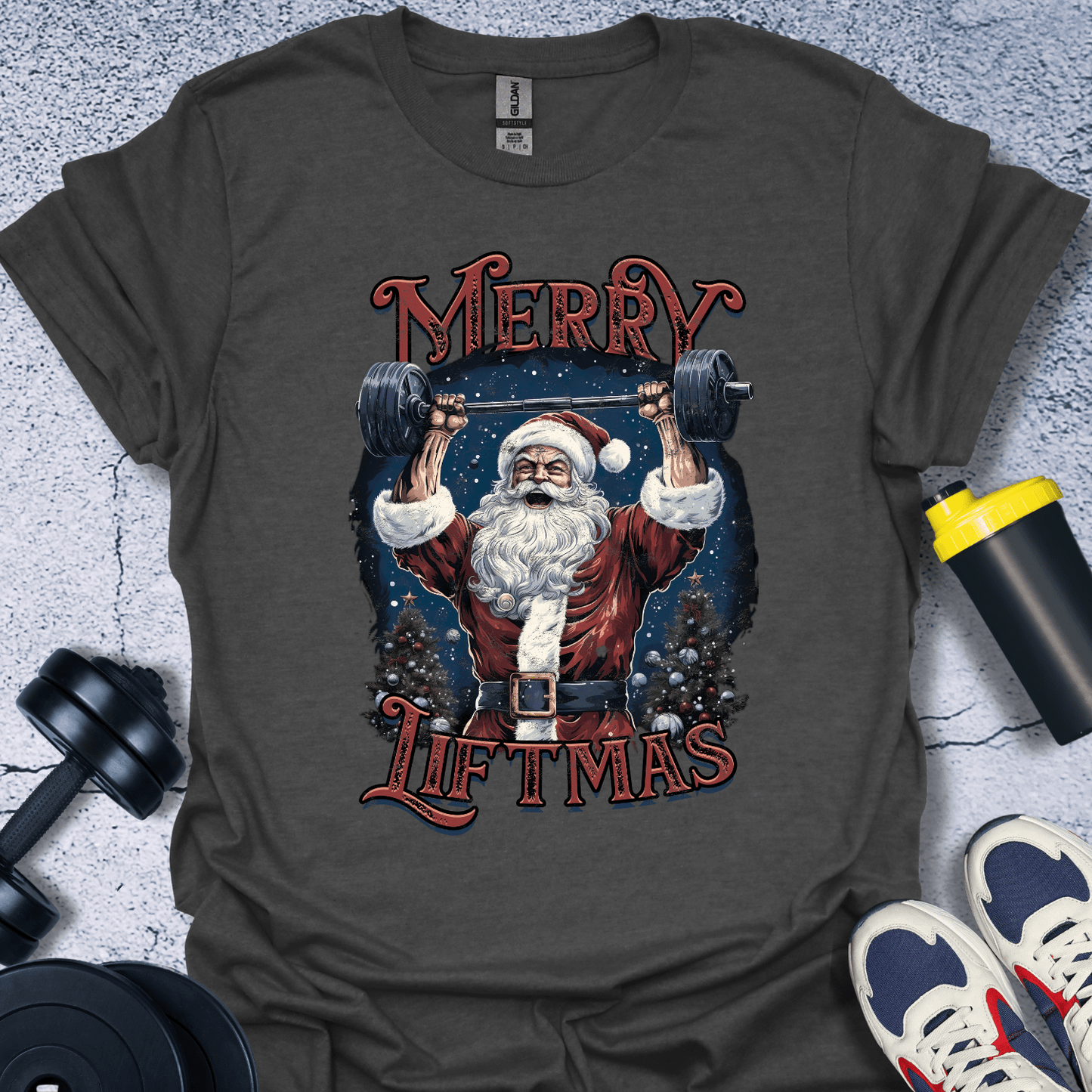 T-Shirt Dark Heather / S Merry Liftmas T-Shirt