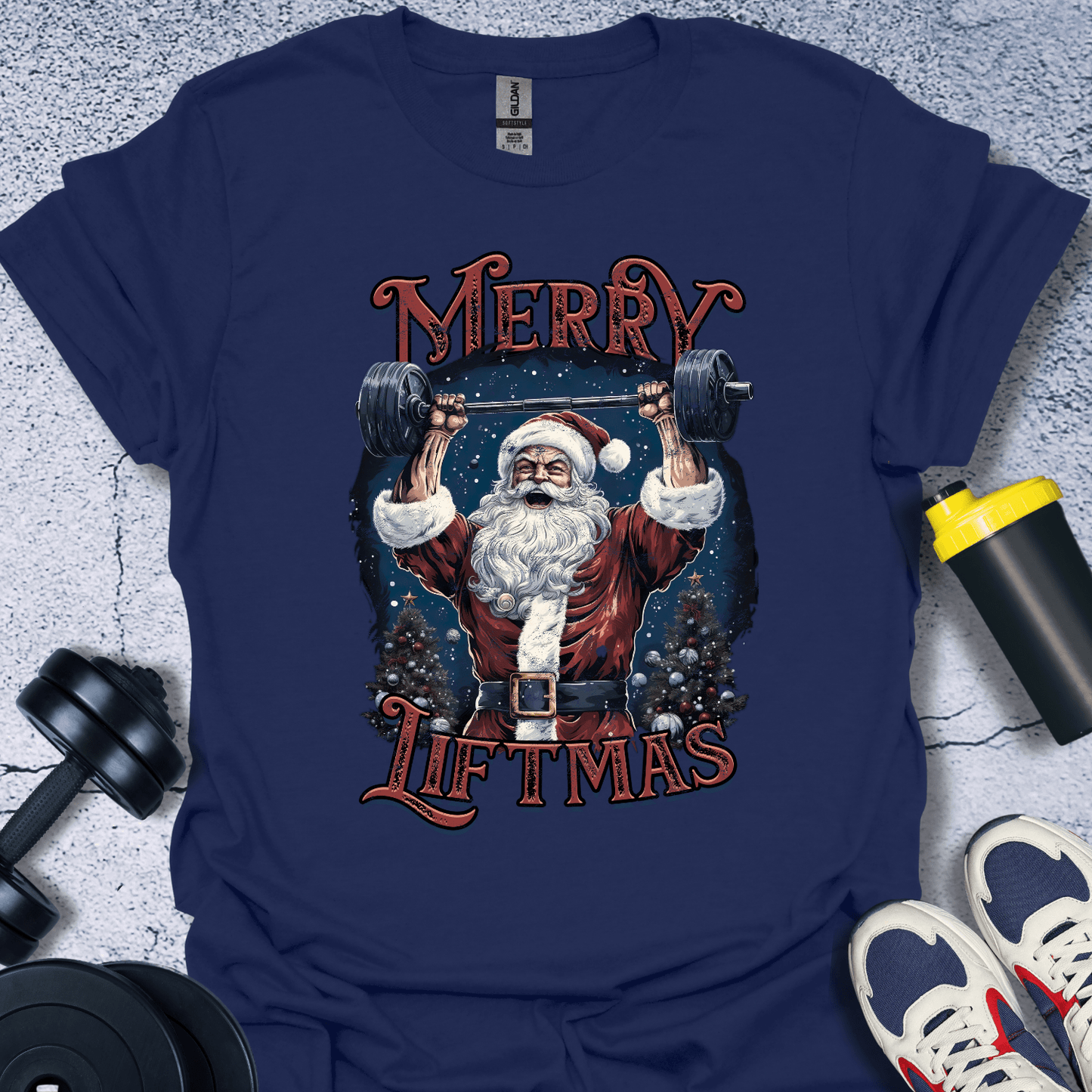 T-Shirt Navy / S Merry Liftmas T-Shirt