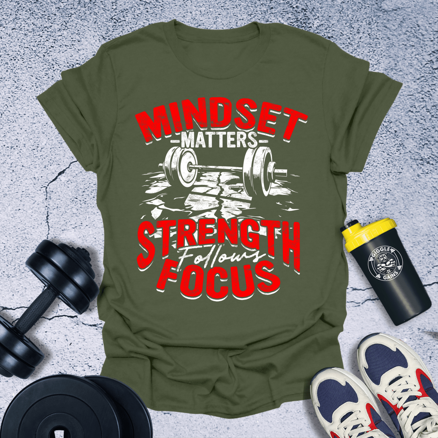 T-Shirt Military Green / S Mindset Matters T-Shirt