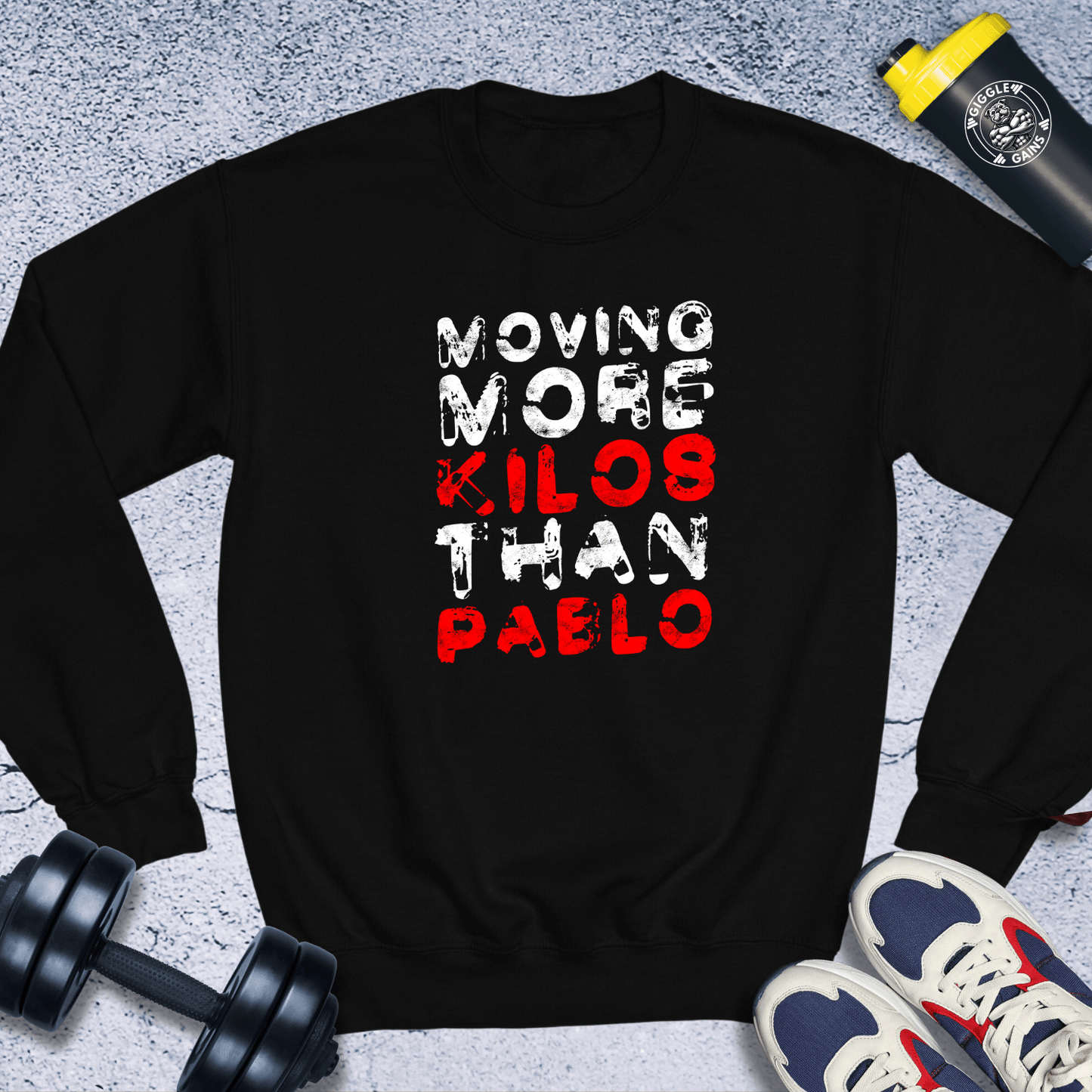 Sweatshirt Black / S Moving More Kilos than Pablo Crewneck