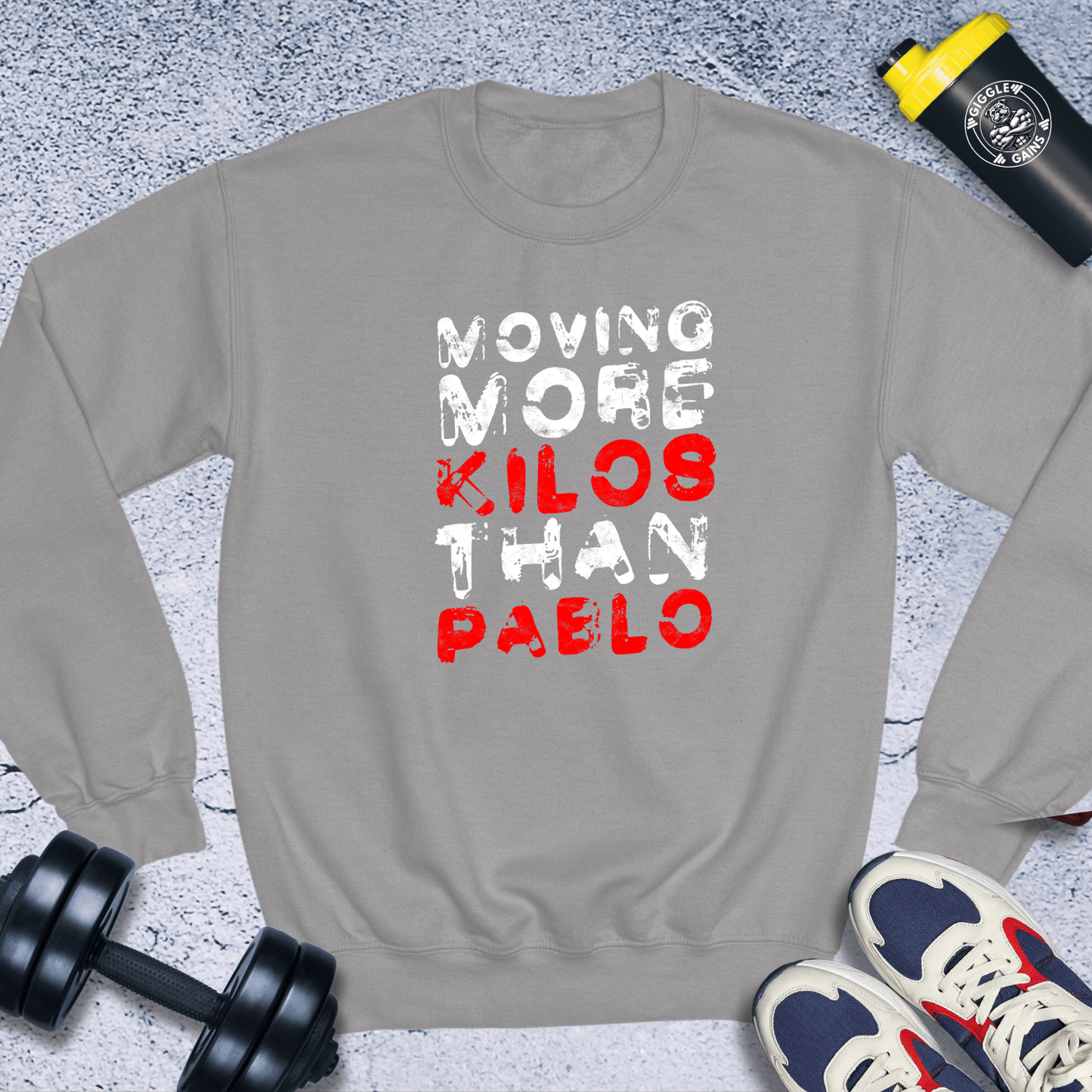 Sweatshirt Sport Grey / S Moving More Kilos than Pablo Crewneck