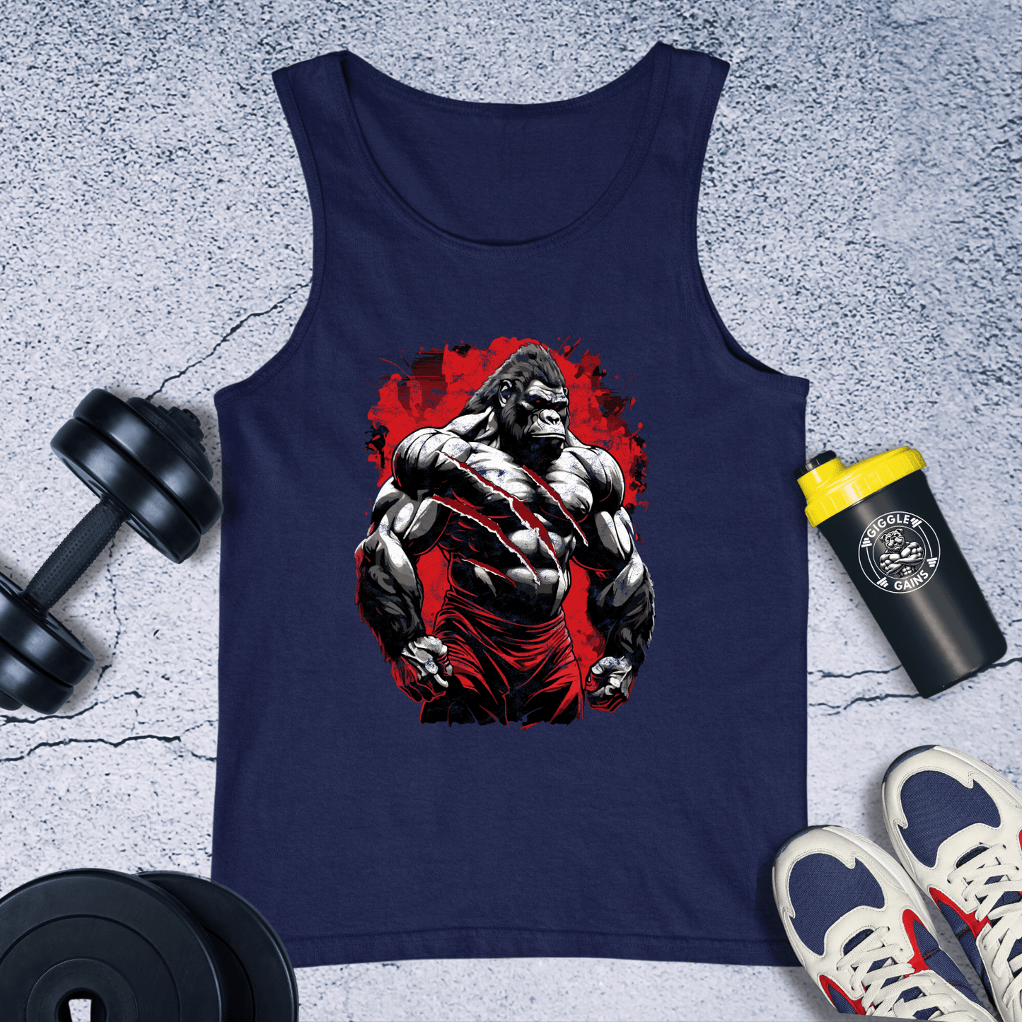 Tank Top White / XS Muscle Gorilla Tank Top