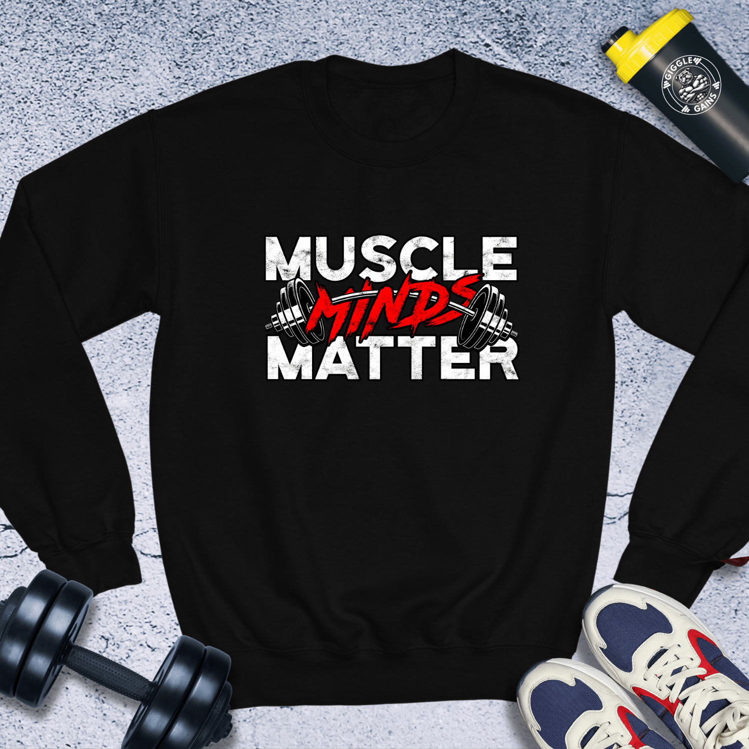 Sweatshirt Black / S Muscle Minds Matter Crewneck