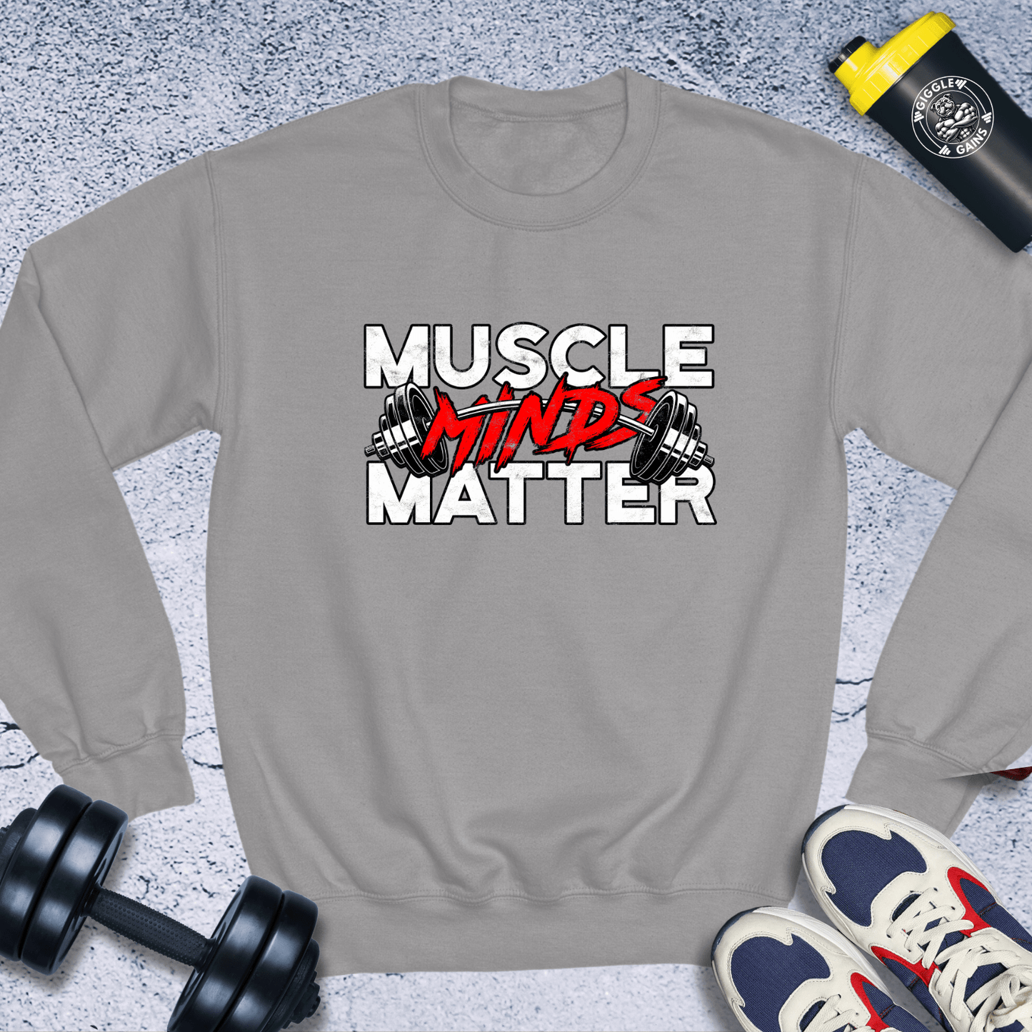 Sweatshirt Sport Grey / S Muscle Minds Matter Crewneck