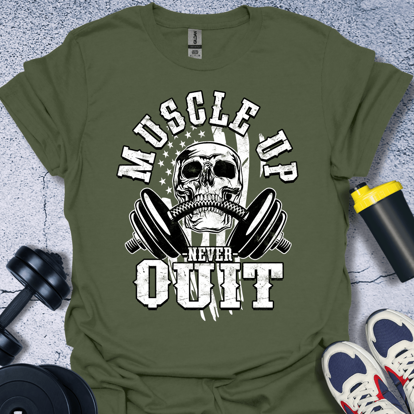 T-Shirt Military Green / S Muscle Up T-Shirt