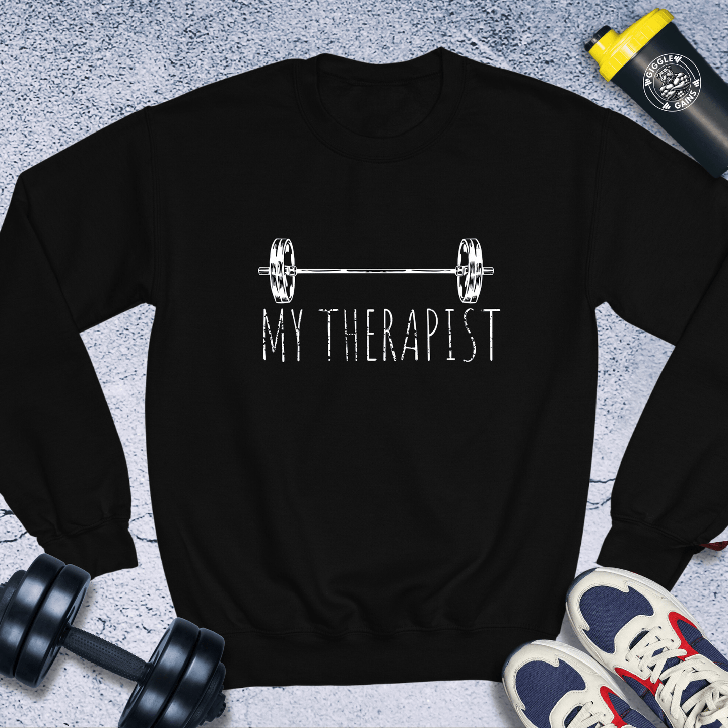 Sweatshirt Black / S My Therapist Crewneck