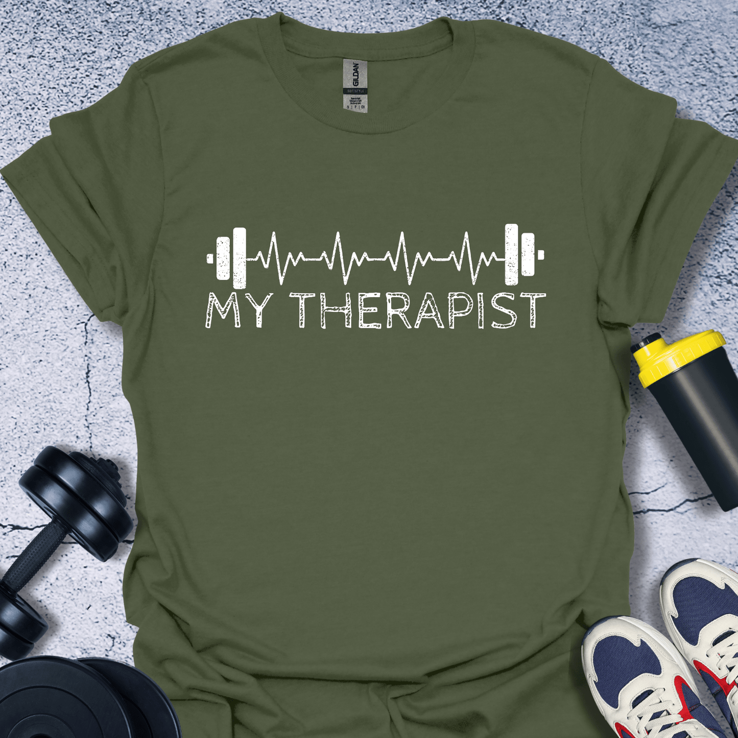 T-Shirt Military Green / M My Therapist T-Shirt