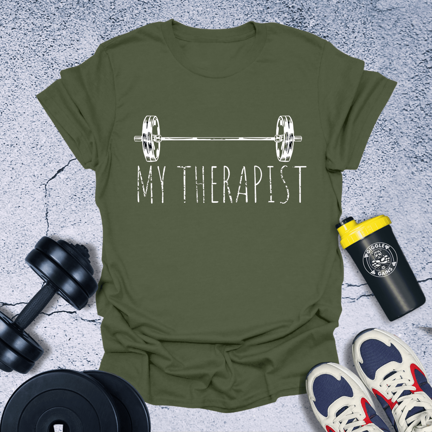 T-Shirt Military Green / S My Therapist T-Shirt