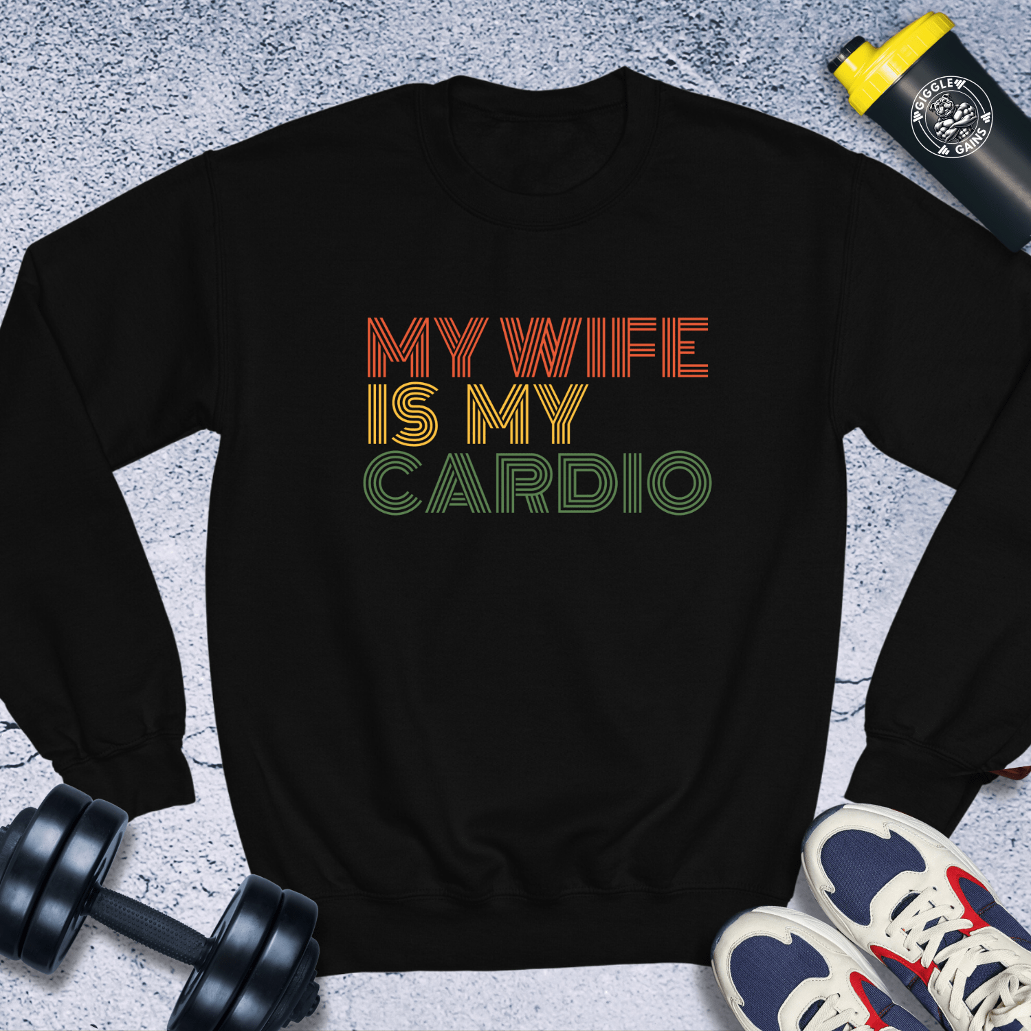 Sweatshirt Black / S My Wife Is My Cardio Crewneck