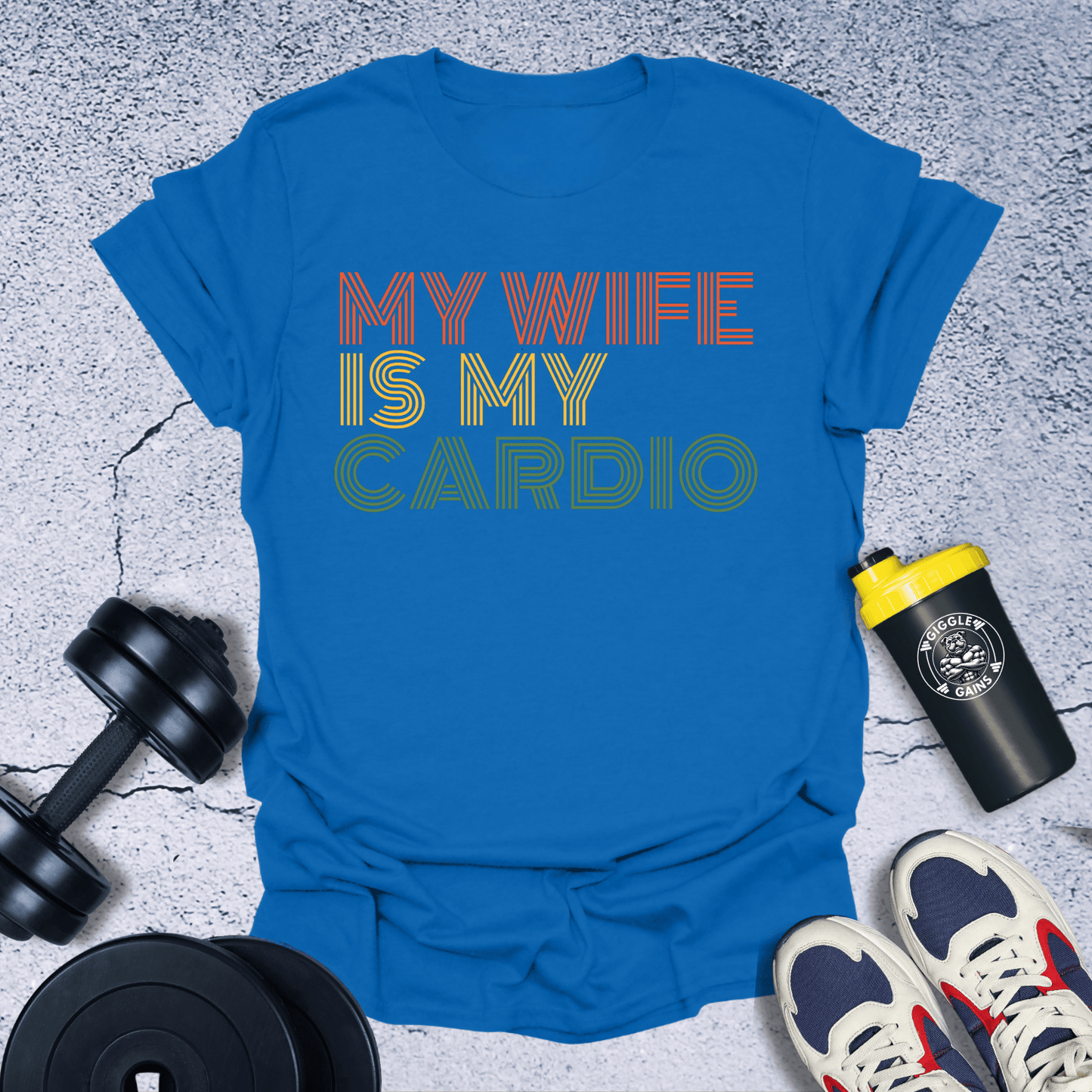 T-Shirt Heather Royal / S My Wife Is My Cardio T-Shirt