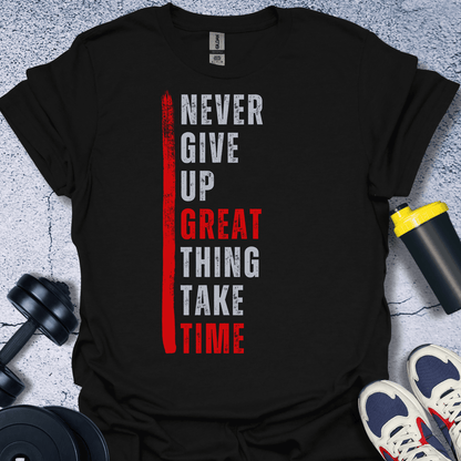 T-Shirt Black / S Never Give Up T-Shirt