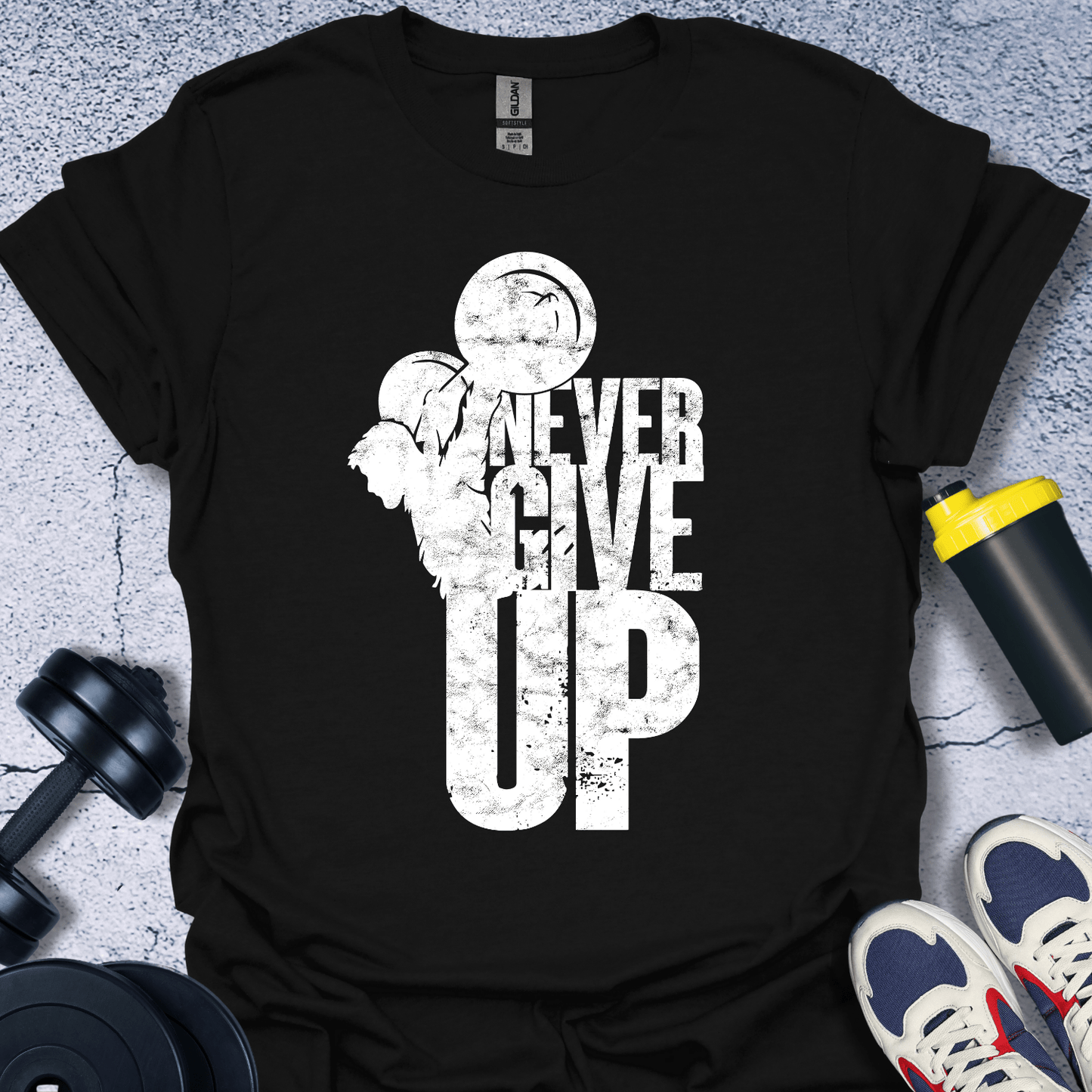 T-Shirt Black / S Never Give Up T-Shirt