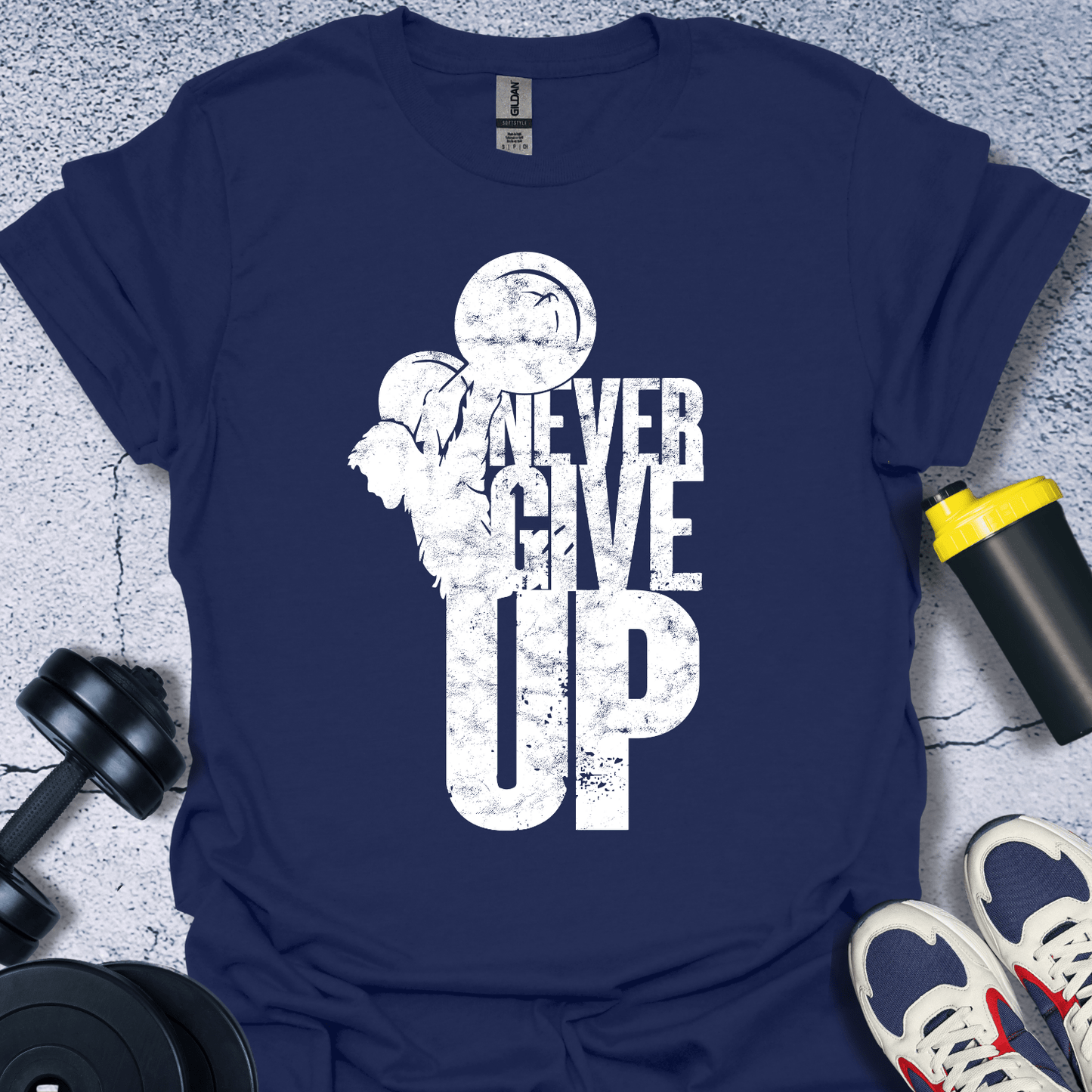 T-Shirt Navy / S Never Give Up T-Shirt