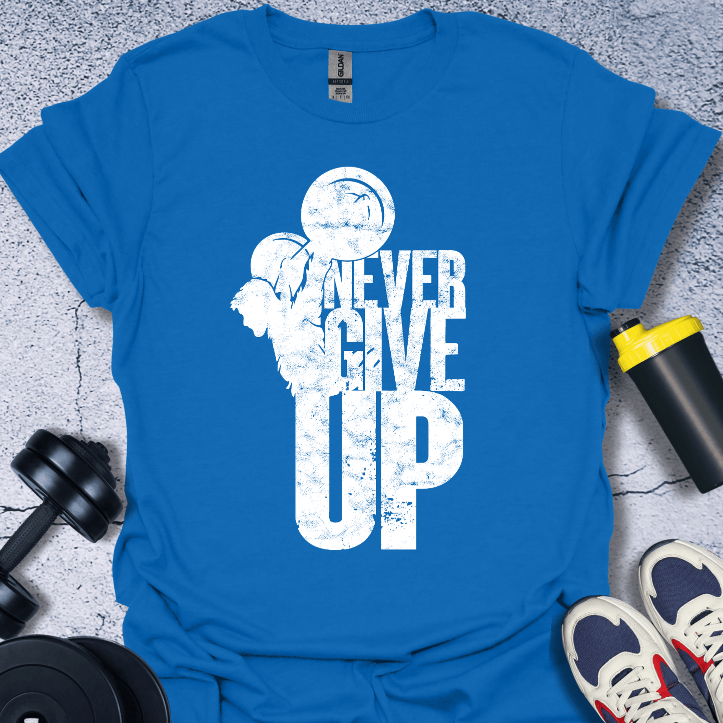 T-Shirt Royal / S Never Give Up T-Shirt