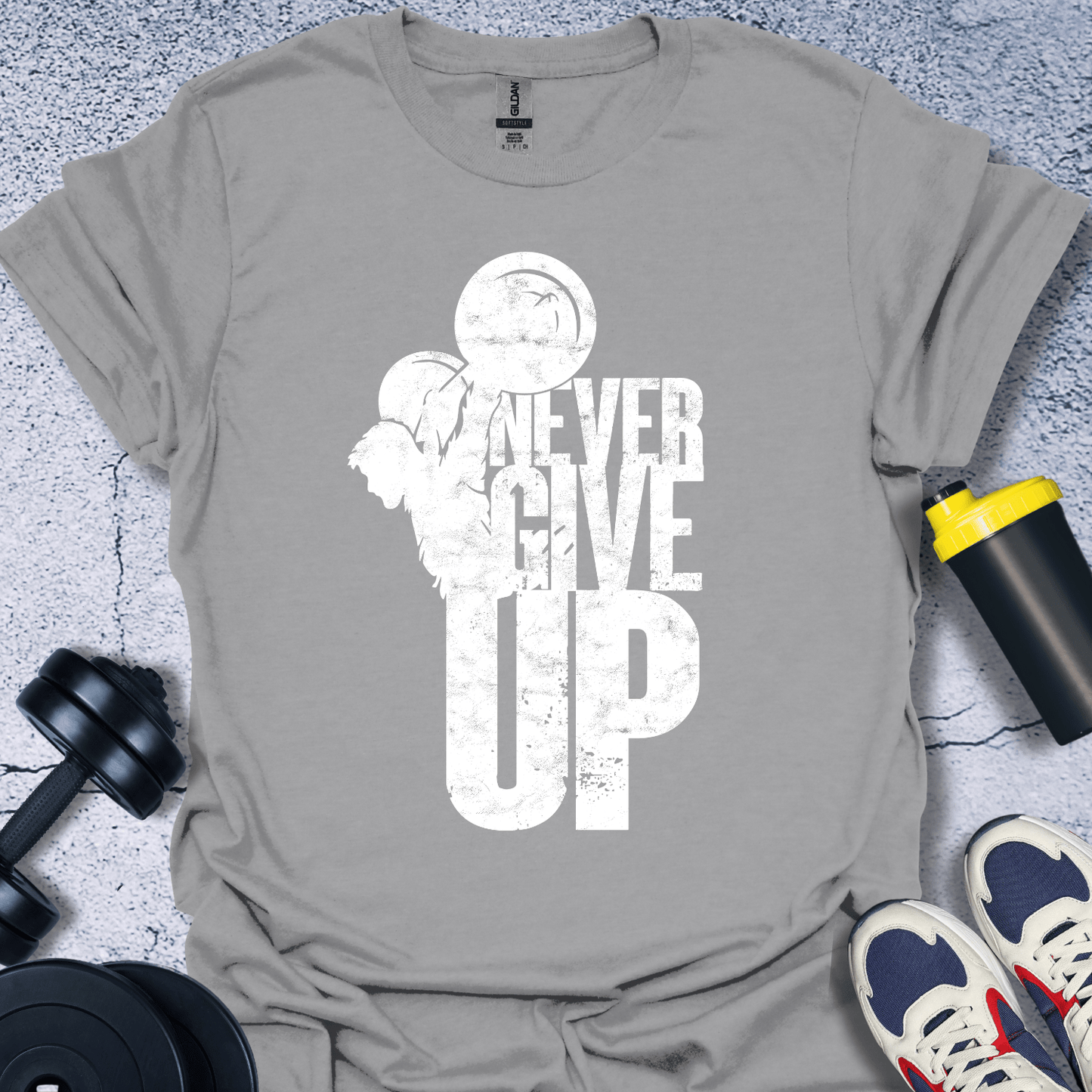 T-Shirt Sport Grey / S Never Give Up T-Shirt