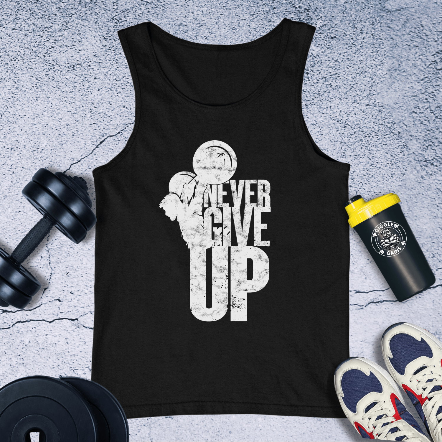 Tank Top Black / XS Never Give Up Tank Top