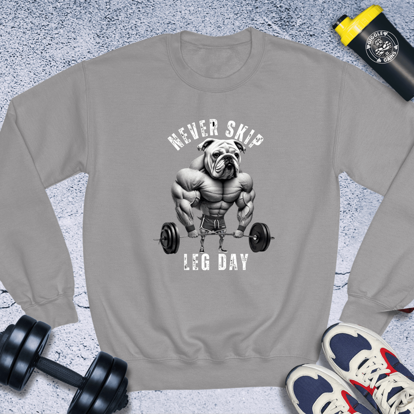 Sweatshirt Sport Grey / S Never Skip Leg Day Crewneck