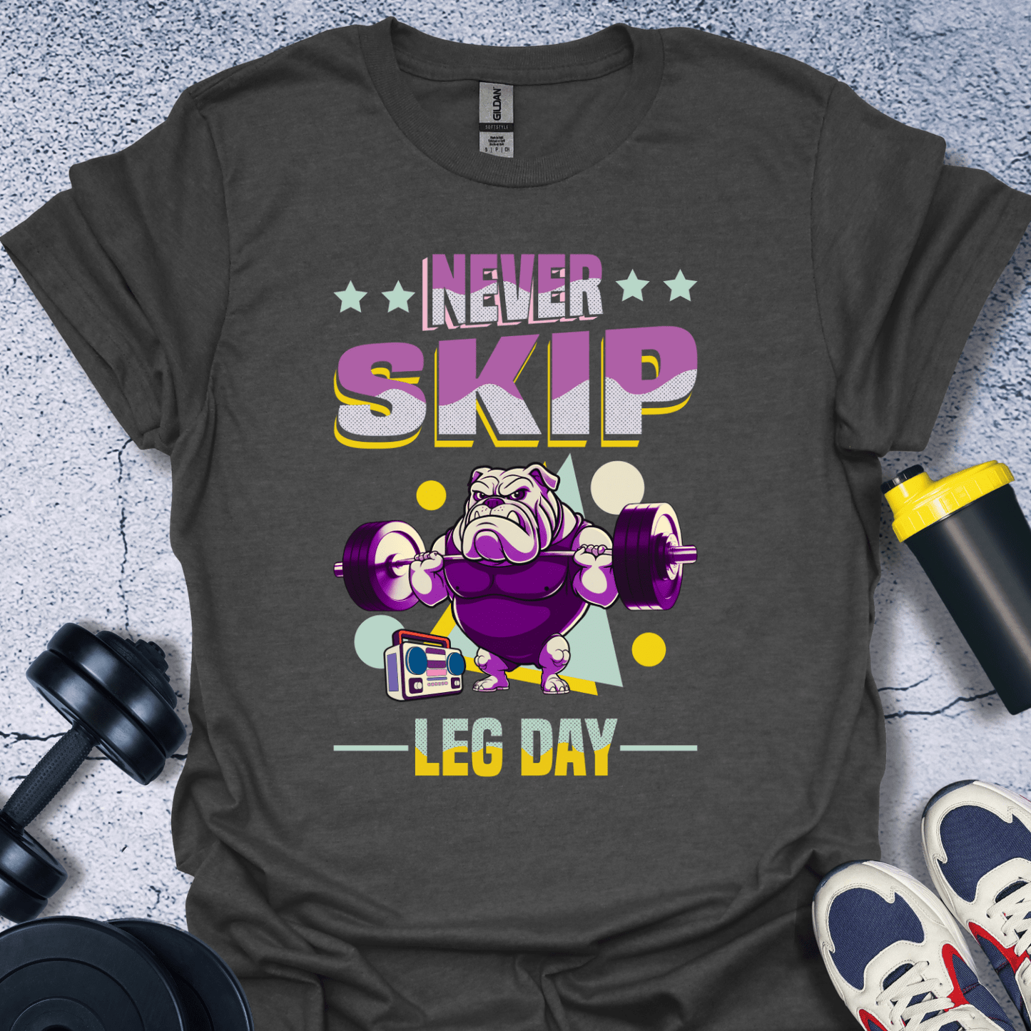 T-Shirt Dark Heather / S Never Skip Leg Day T-Shirt