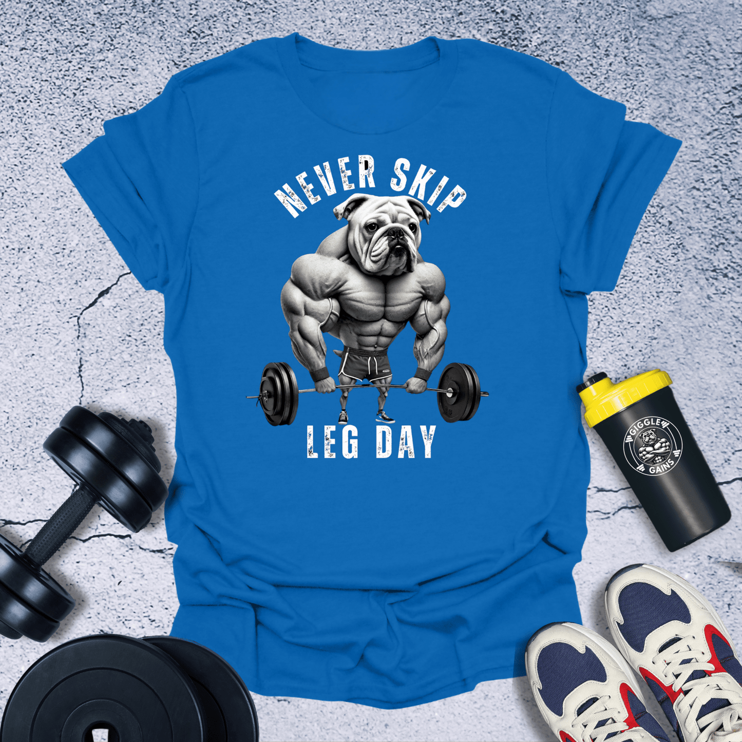 T-Shirt Heather Royal / S Never Skip Leg Day T-Shirt