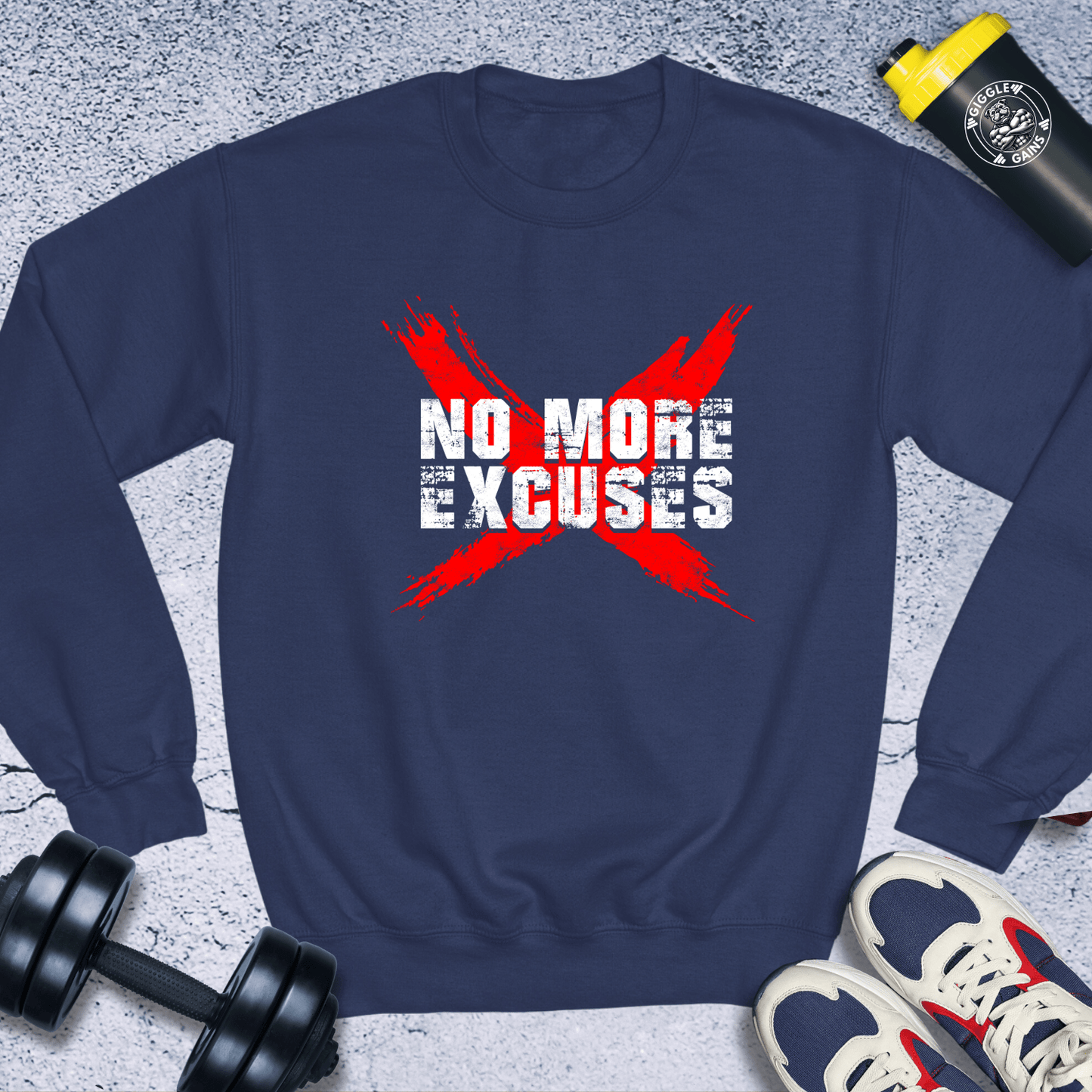 Sweatshirt Navy / S No More Excuses Crewneck