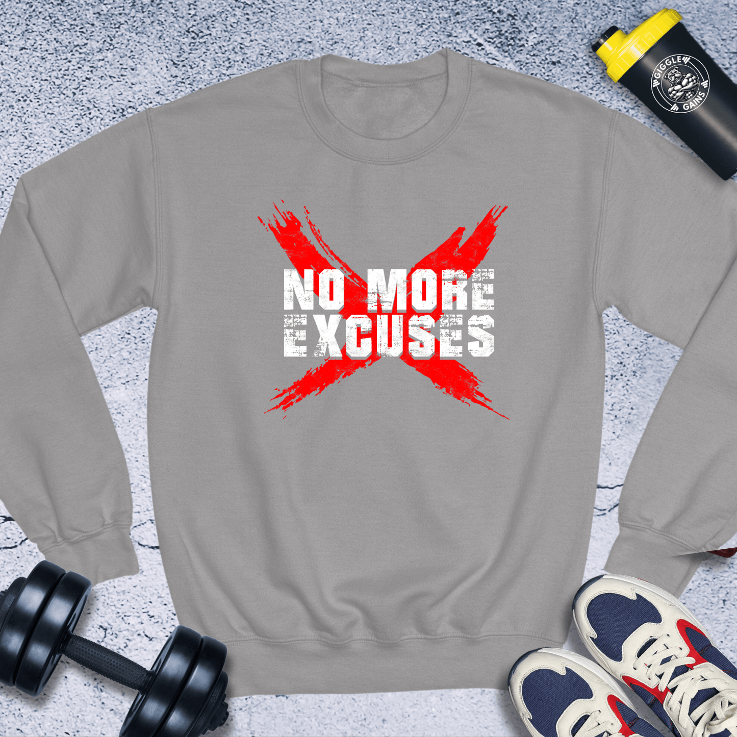 Sweatshirt Sport Grey / S No More Excuses Crewneck