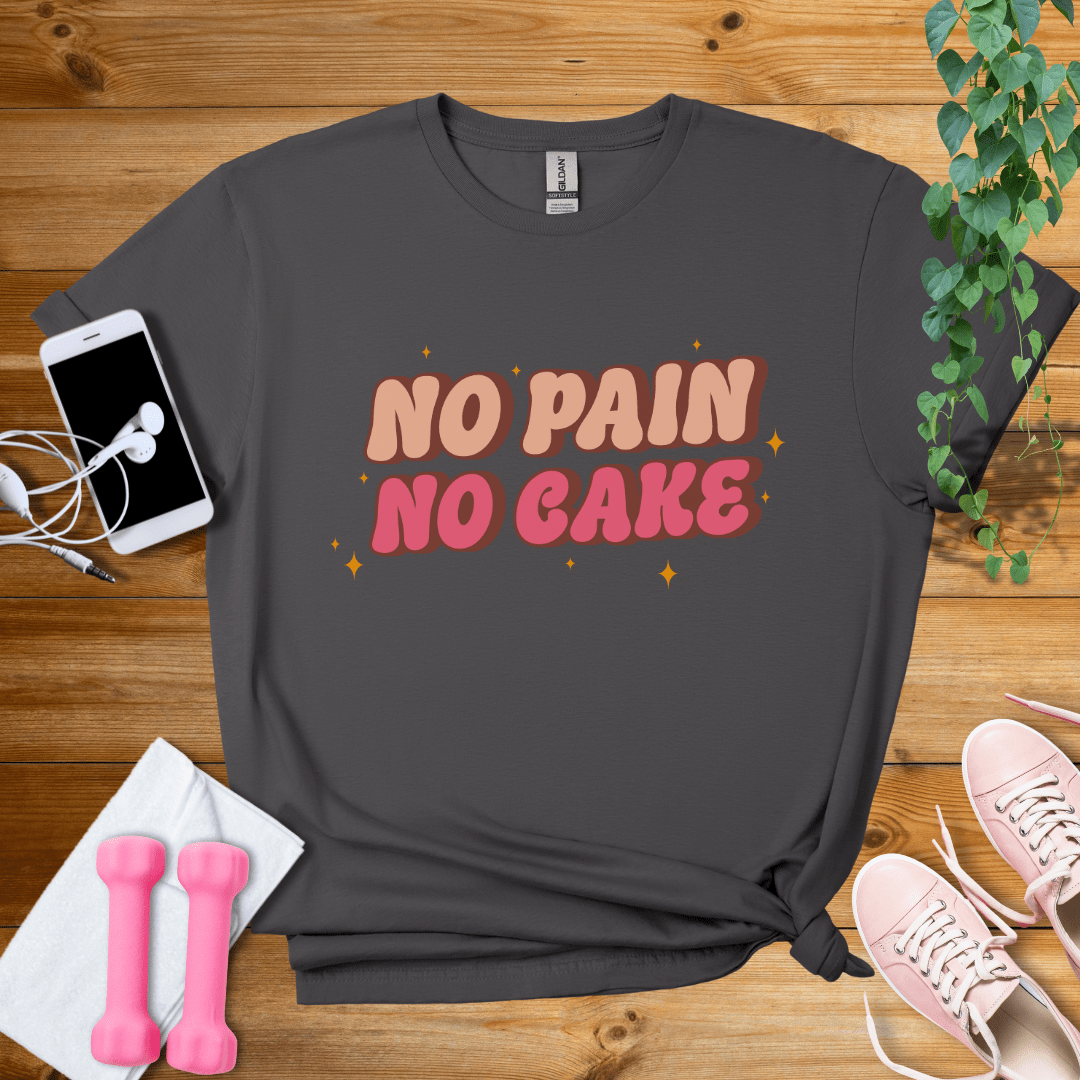 T-Shirt Charcoal / S No Pain No Cake T-Shirt