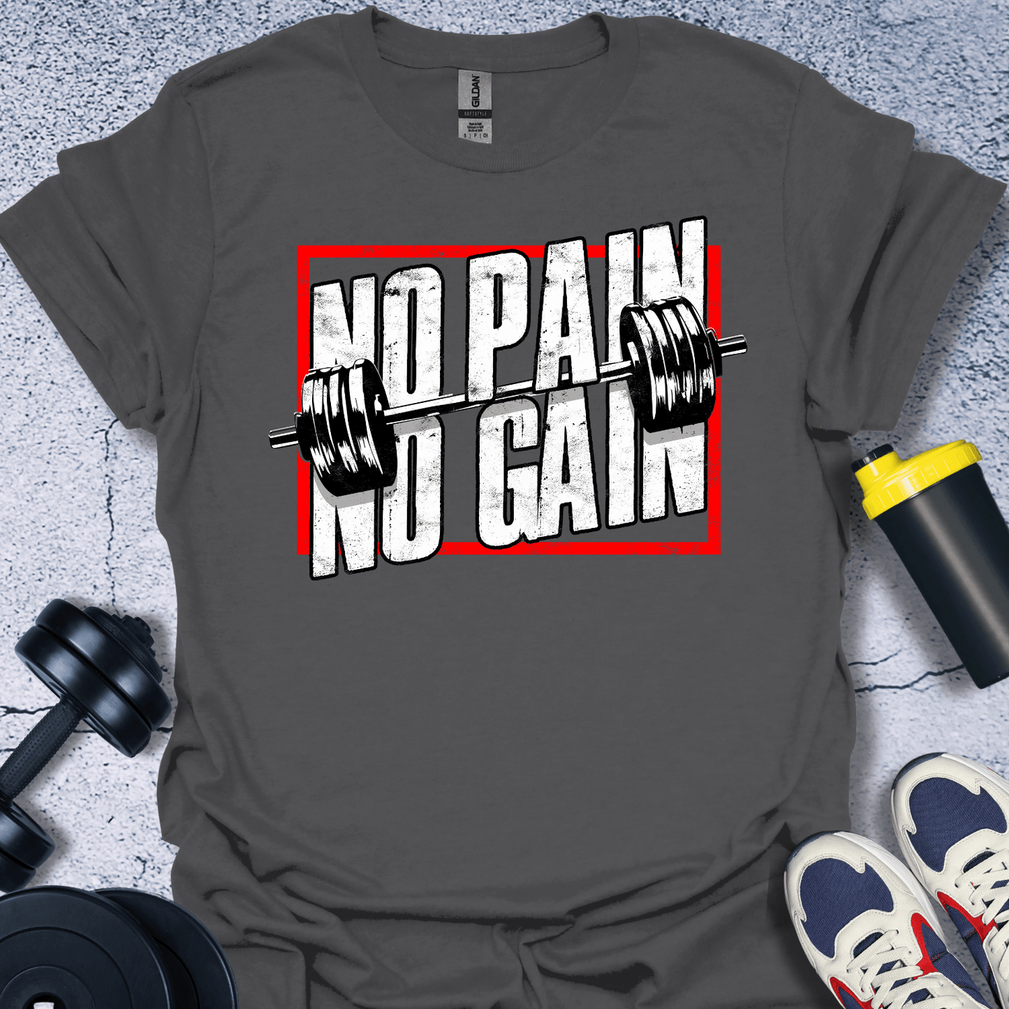 T-Shirt Charcoal / S No Pain No Gain T-Shirt