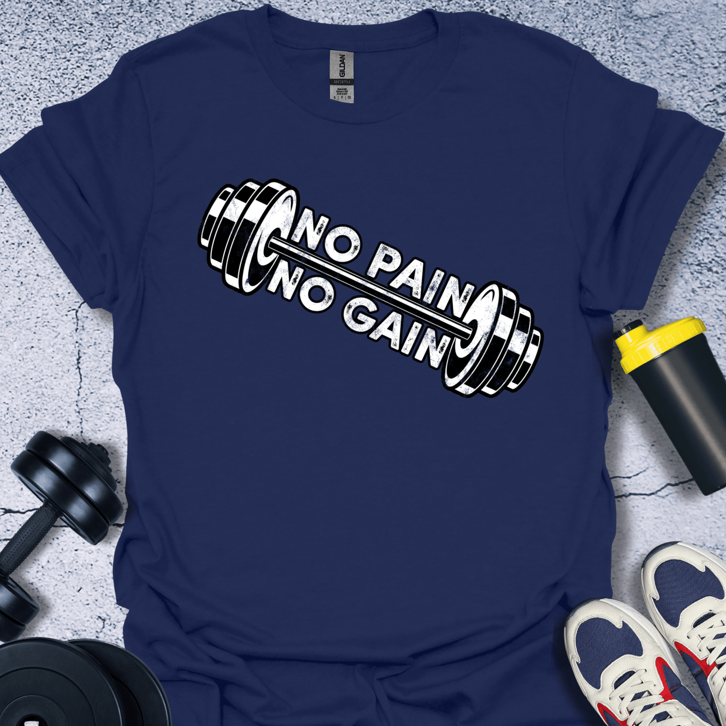 T-Shirt Navy / S No Pain No Gain T-Shirt