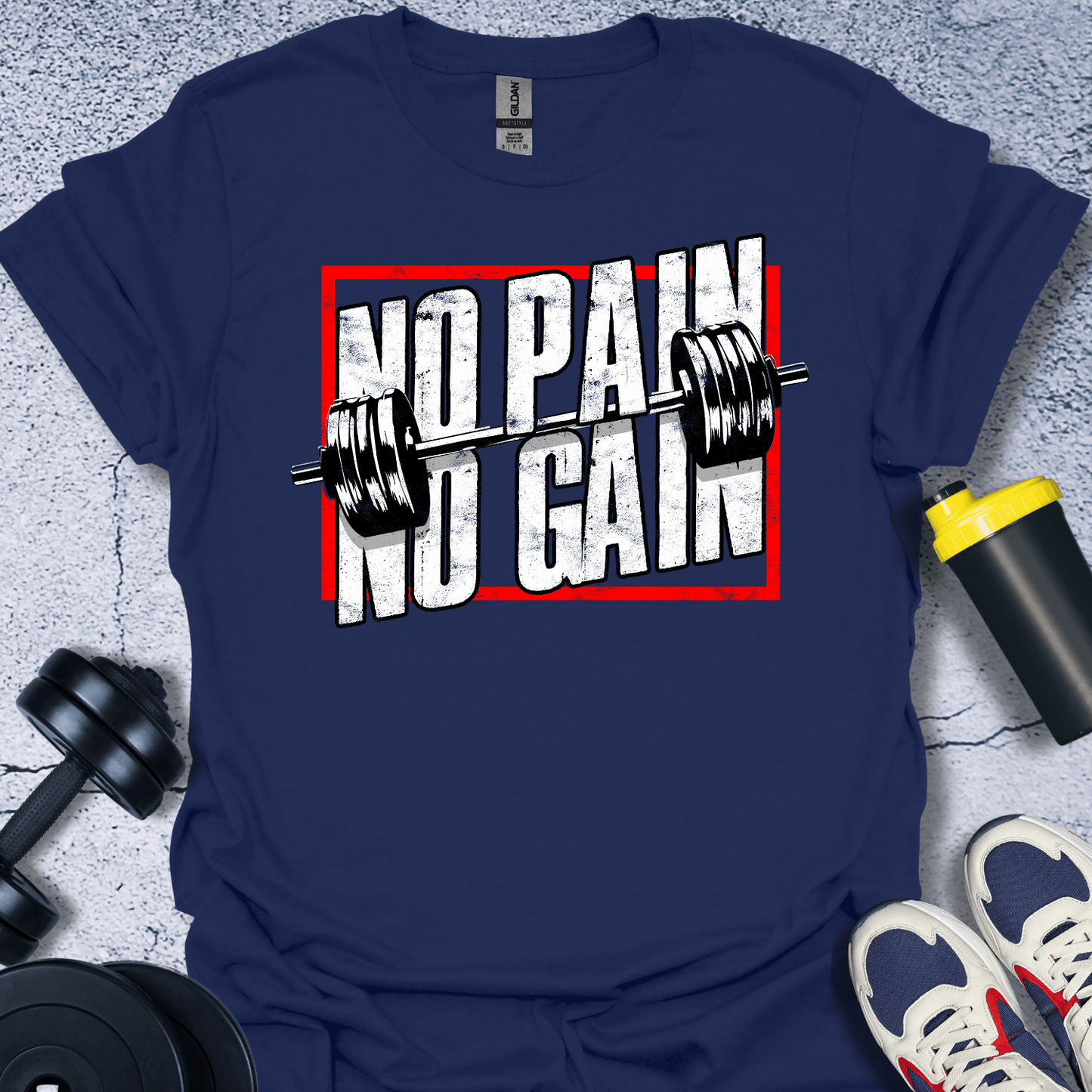 T-Shirt Navy / S No Pain No Gain T-Shirt