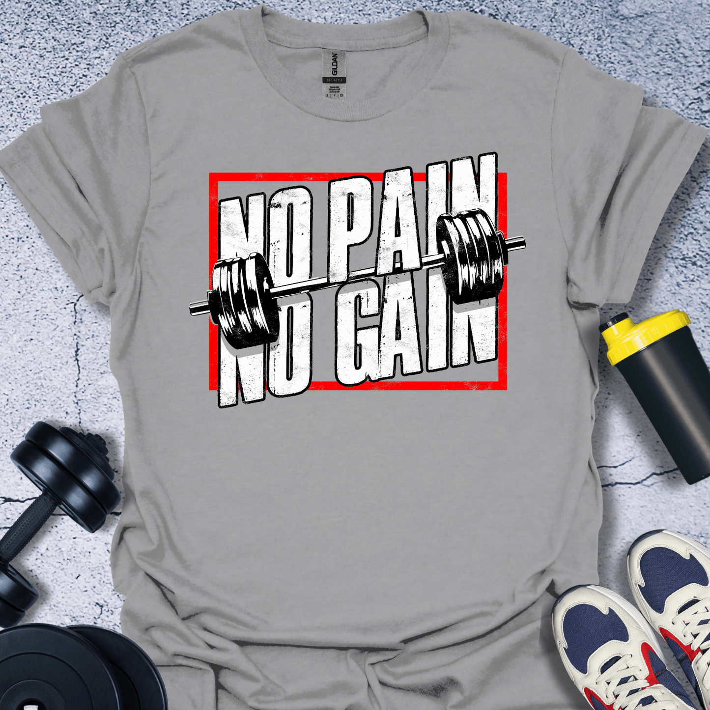 T-Shirt Sport Grey / S No Pain No Gain T-Shirt