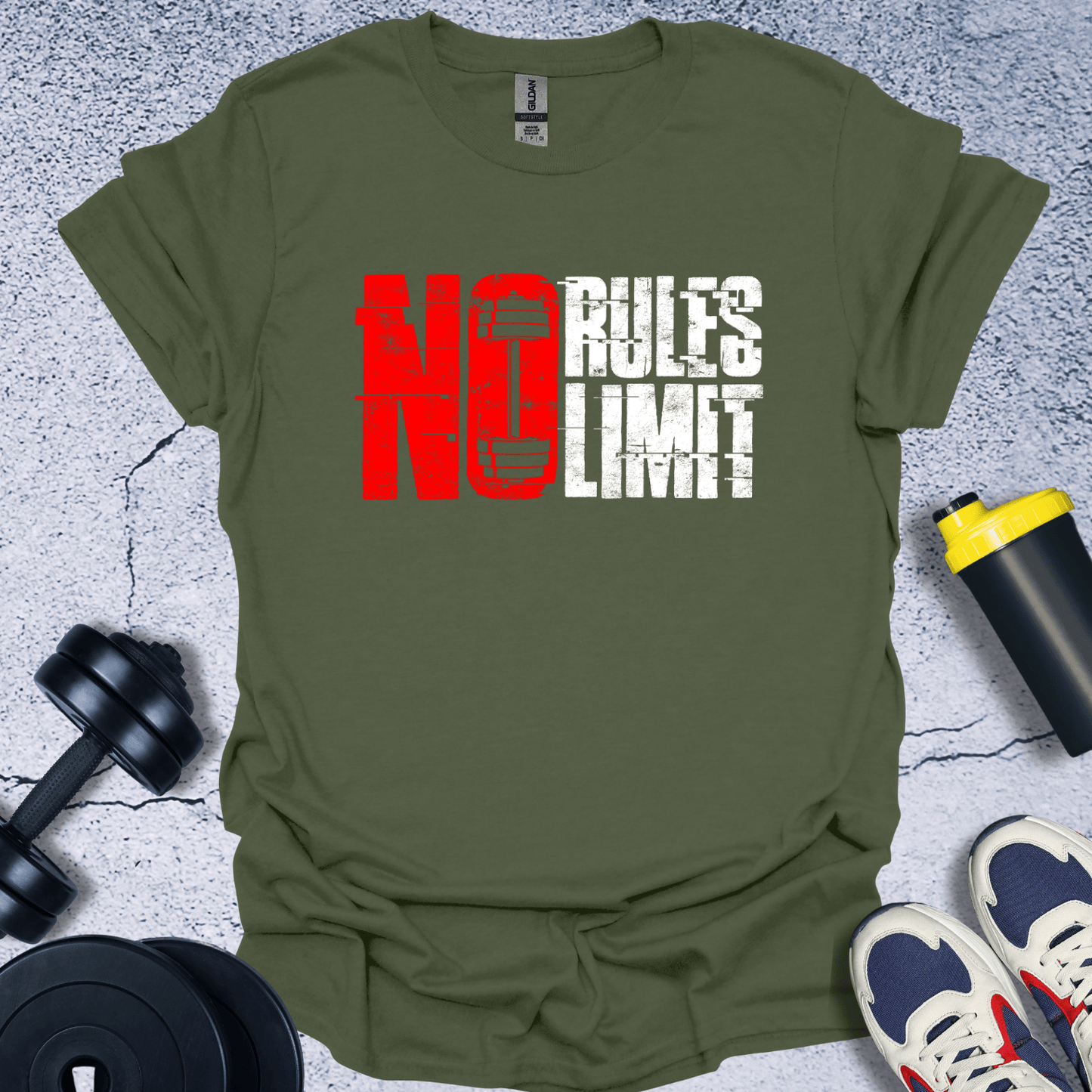 T-Shirt Military Green / S No Rules Limit T-Shirt