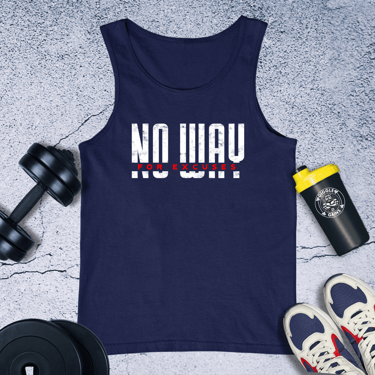 Tank Top Navy / XS No Way For Excuses Tank Top