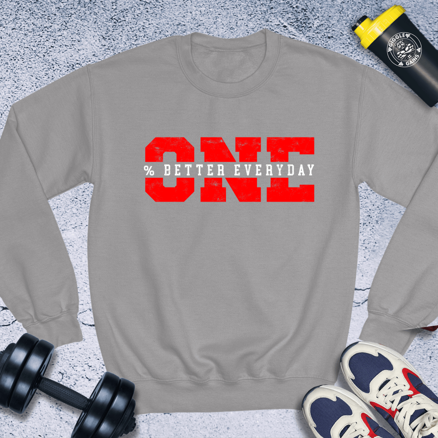 Sweatshirt Sport Grey / S ONE Percent Better Everyday Crewneck