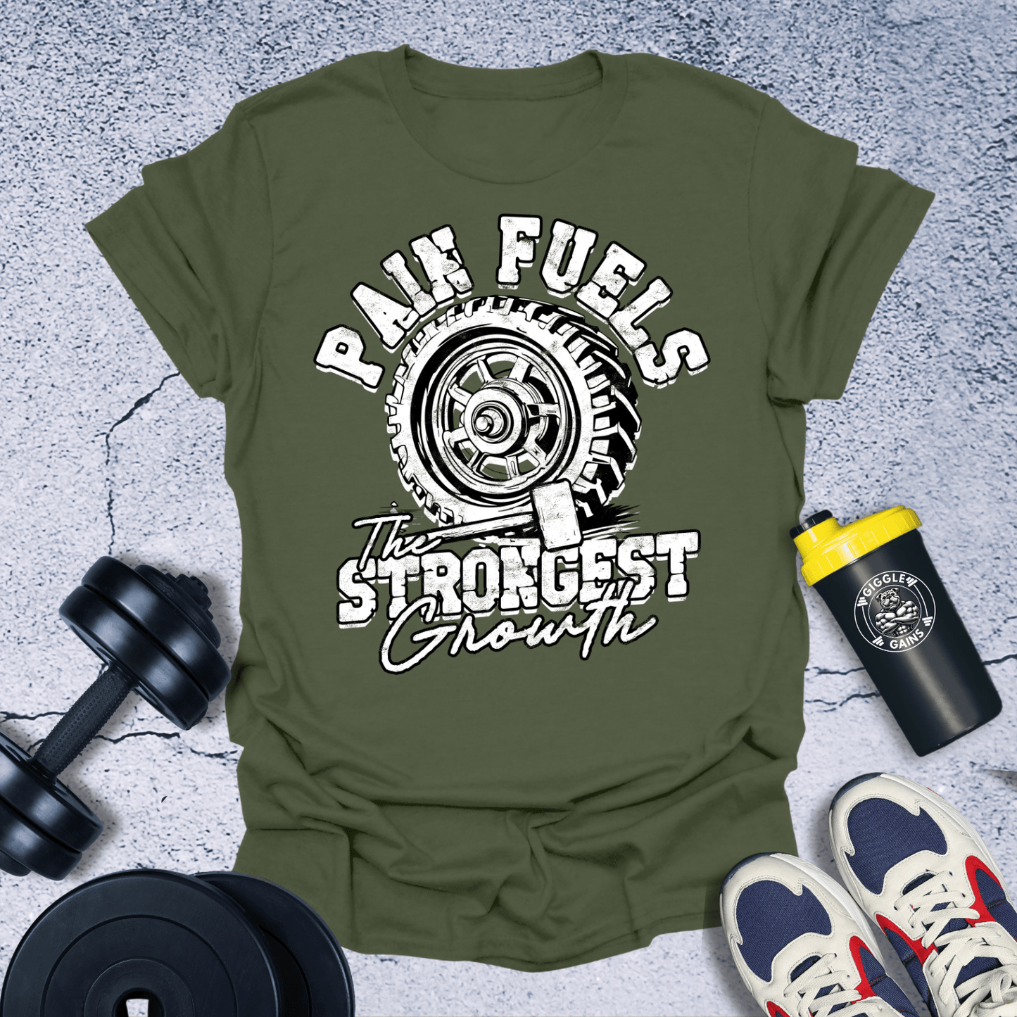 T-Shirt Military Green / S Pain Fuels T-Shirt