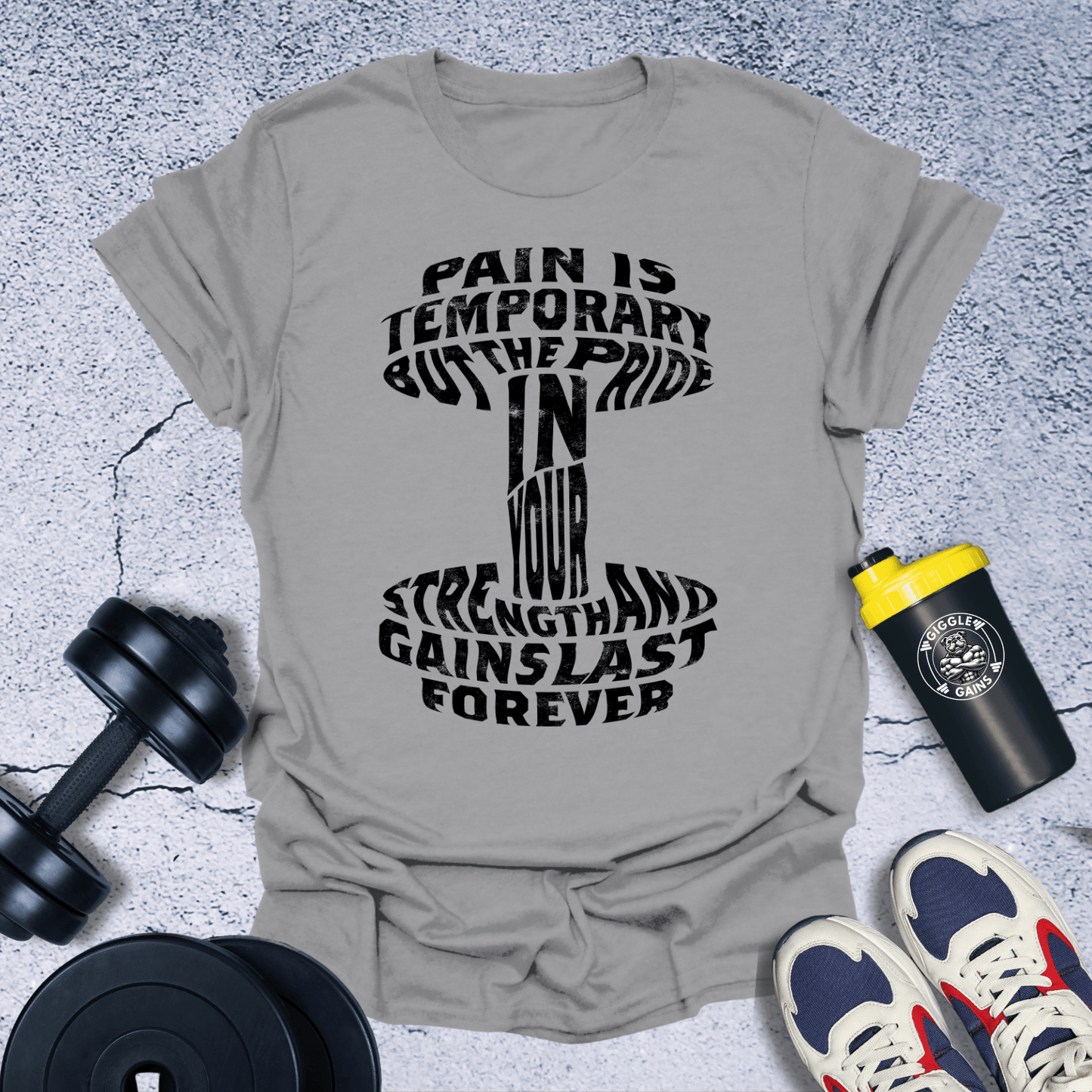 T-Shirt Sport Grey / S Pain Is Temporary T-Shirt