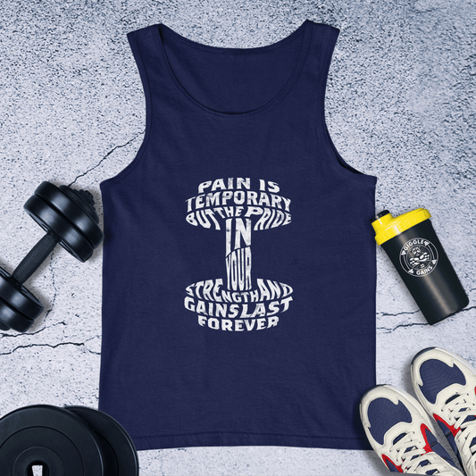 Tank Top Navy / XS Pain Is Temporary Tank Top