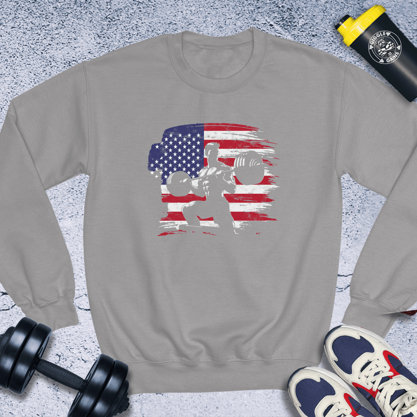 Sweatshirt Sport Grey / S Patriotic Power Crewneck